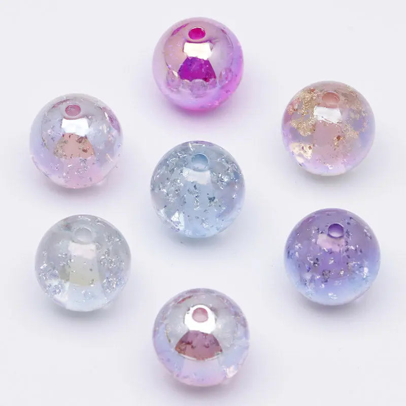 FS4801-16mm Uv Silver Foil Beads - Zoe DIY Wholesale