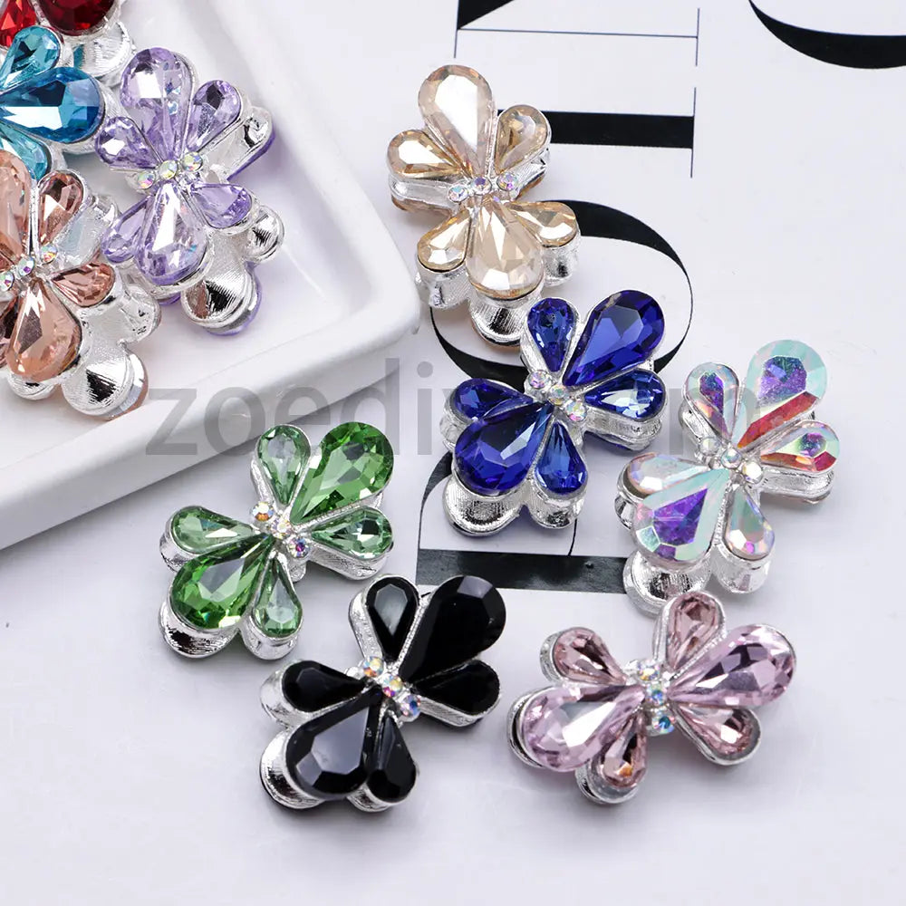 FS4855-5 Pieces Crystal Diamond Butterfly Metal Beads Fit For Beadable Pens Zoe's DIY Shop