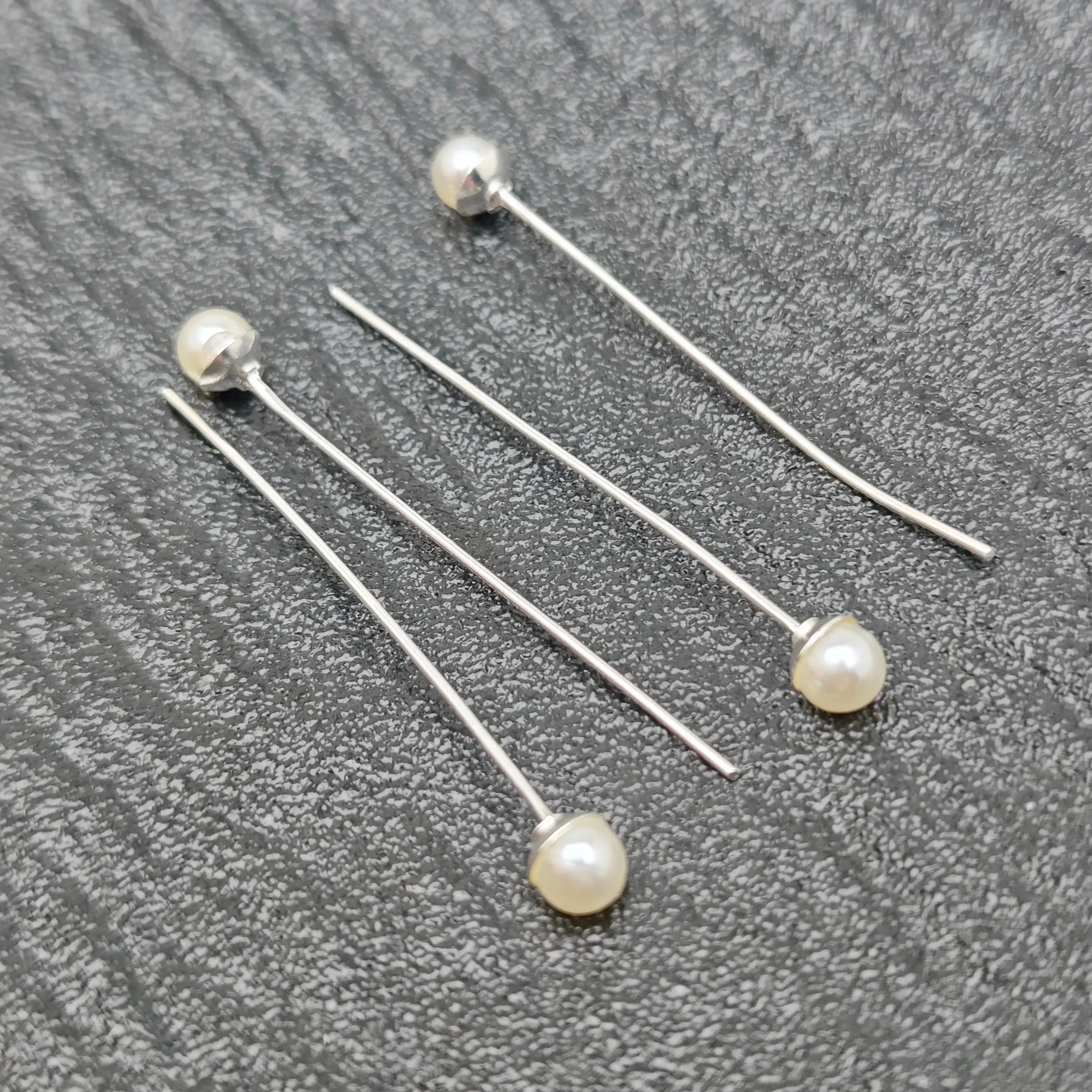 FS5130-45mm Pin With Pearl, Pin Bady Long 40mm For DIY Projects - Zoe DIY Wholesale
