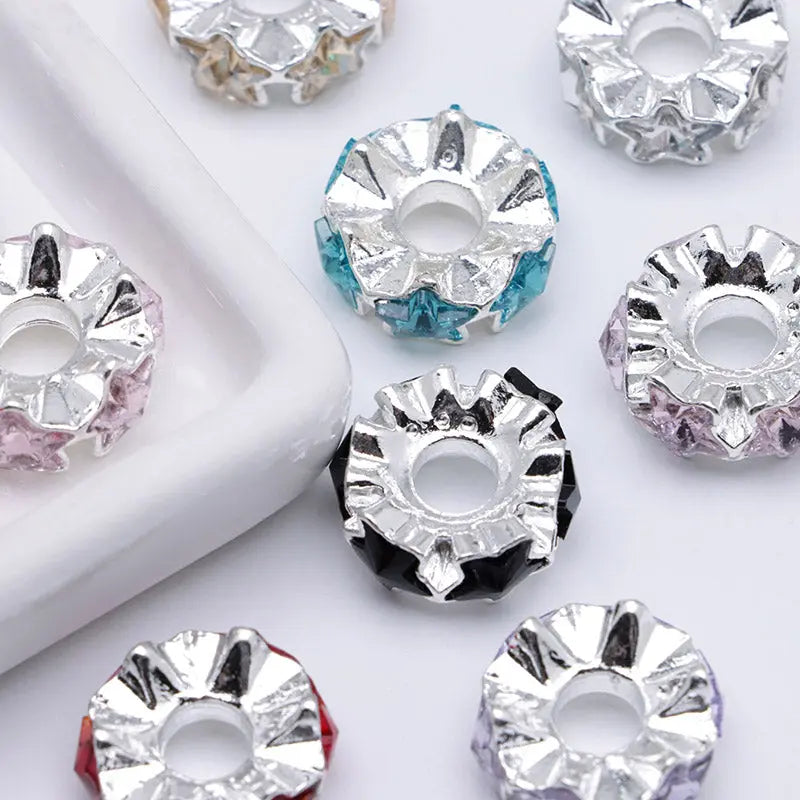 FS5235- 16mm Metal Spacers With 6 Star Diamonds Zoe's DIY Shop