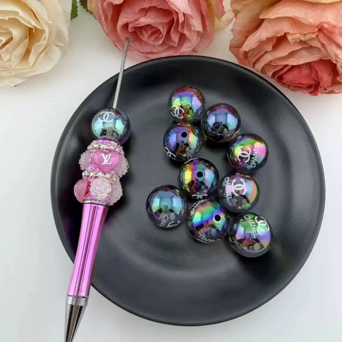 FS5536-20mm C Acrylic Beads Zoe DIY Wholesale