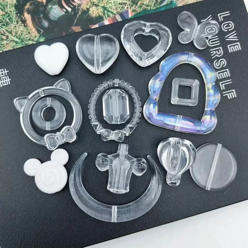 FS6118-Random Mixed White Base Beads Zoe DIY Wholesale