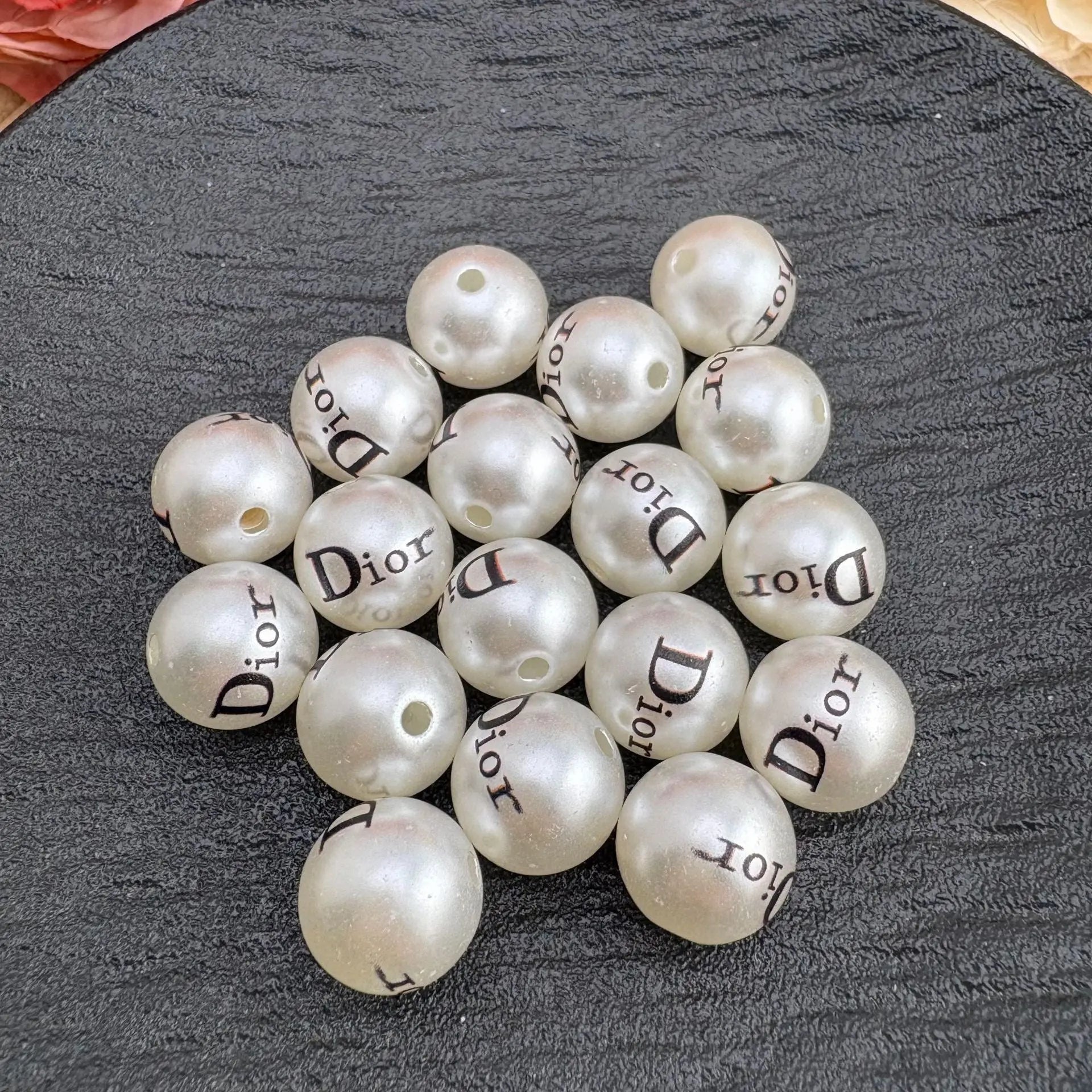 FS6287-16mm Pearl Looking Acrylic Beads Zoe DIY Wholesale