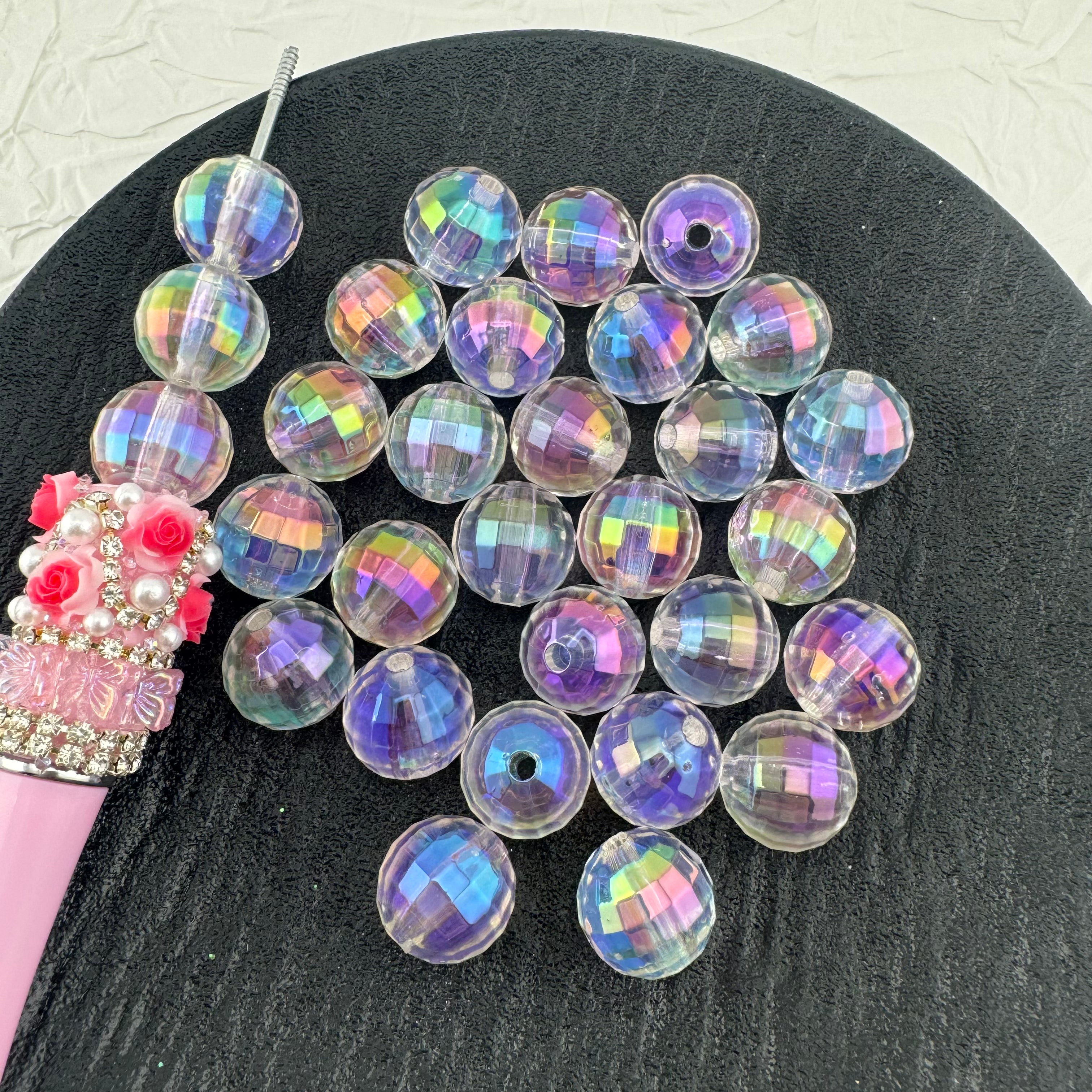 FS1708-16MM Disco Acrylic Beads in Beads Fit For Beadable Pens Zoe's DIY Shop