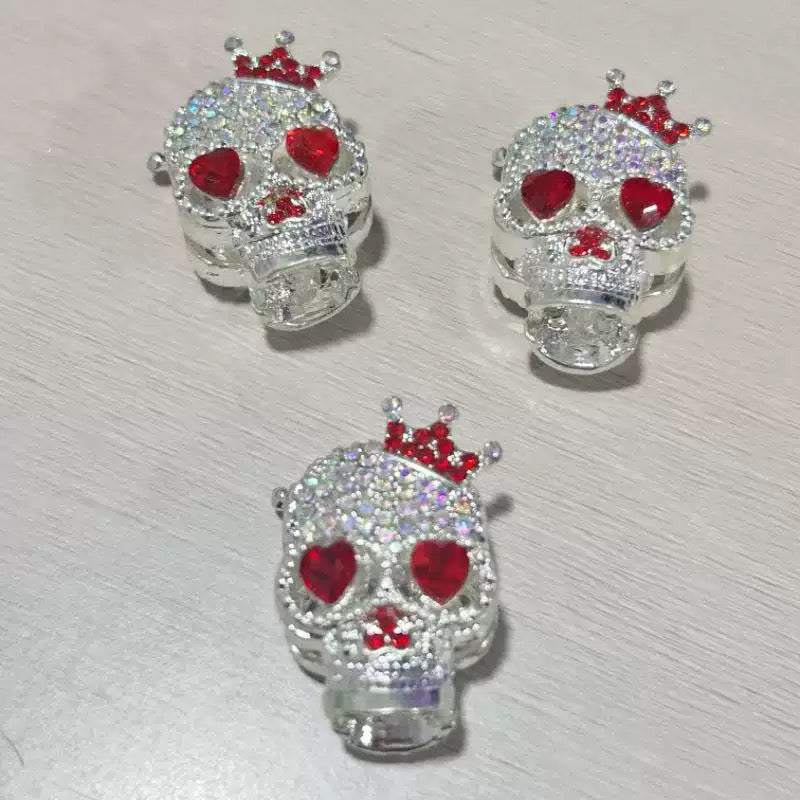 FS19376-About 29*19*16mm Halloween Skull Metal Beads