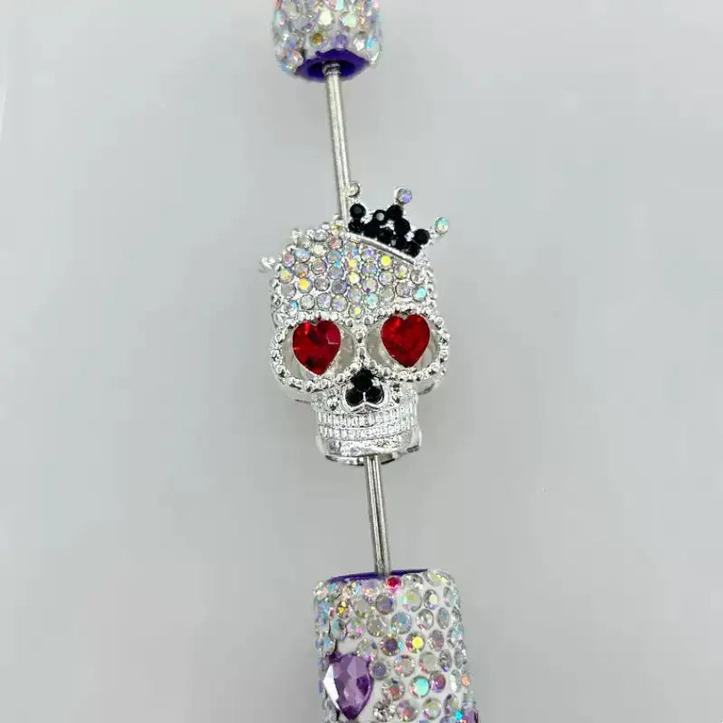 FS19376-About 29*19*16mm Halloween Skull Metal Beads