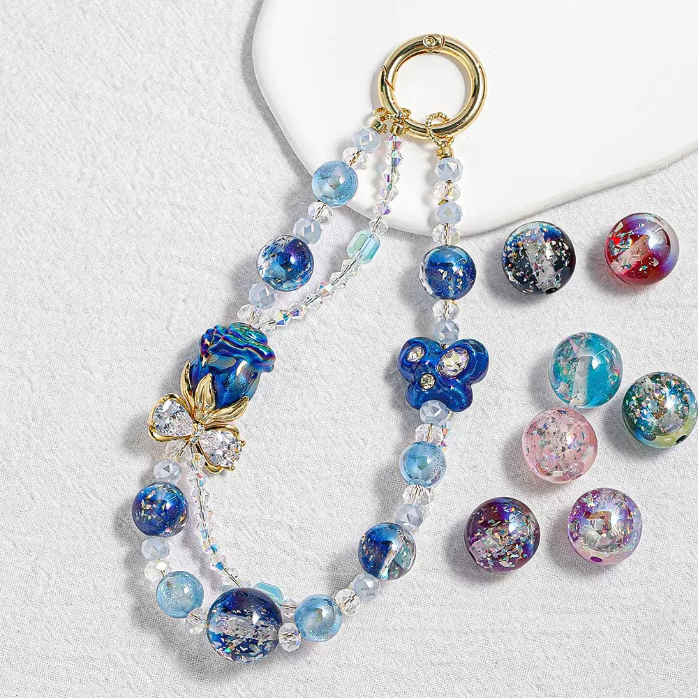 FS1233- 16MM Round Mixed Color Resin Beads Fit For Beadable Pens