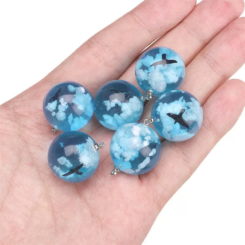 FS1697-10Pieces Bird Cloud Charms Zoe's DIY Shop