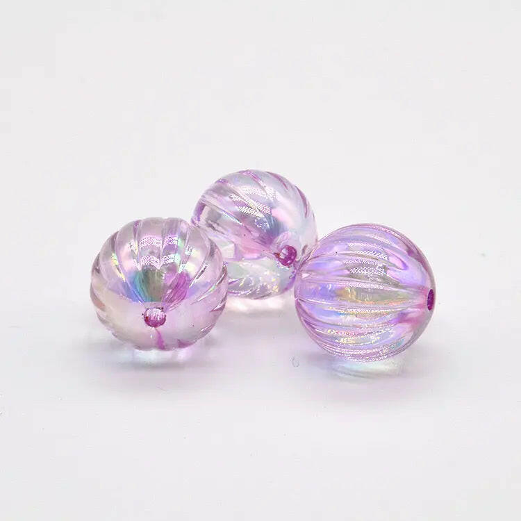 FS1735-16MM Clear Pumpkin Acrylic Beads Fit For Beadable Pens Zoe's DIY Shop