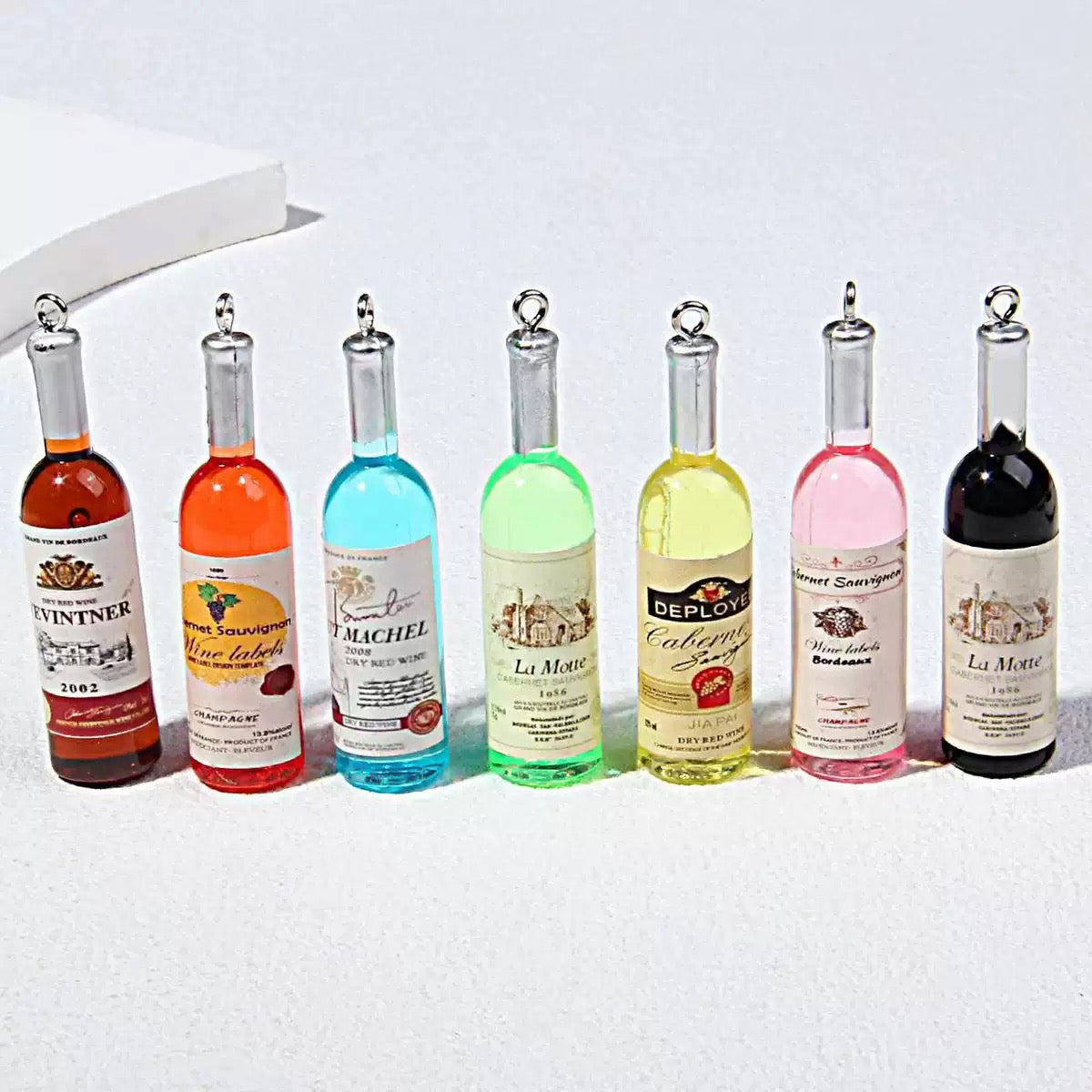 FS5081-Random Mixed 12×52mm Creative Wine Bottle Resin Charms