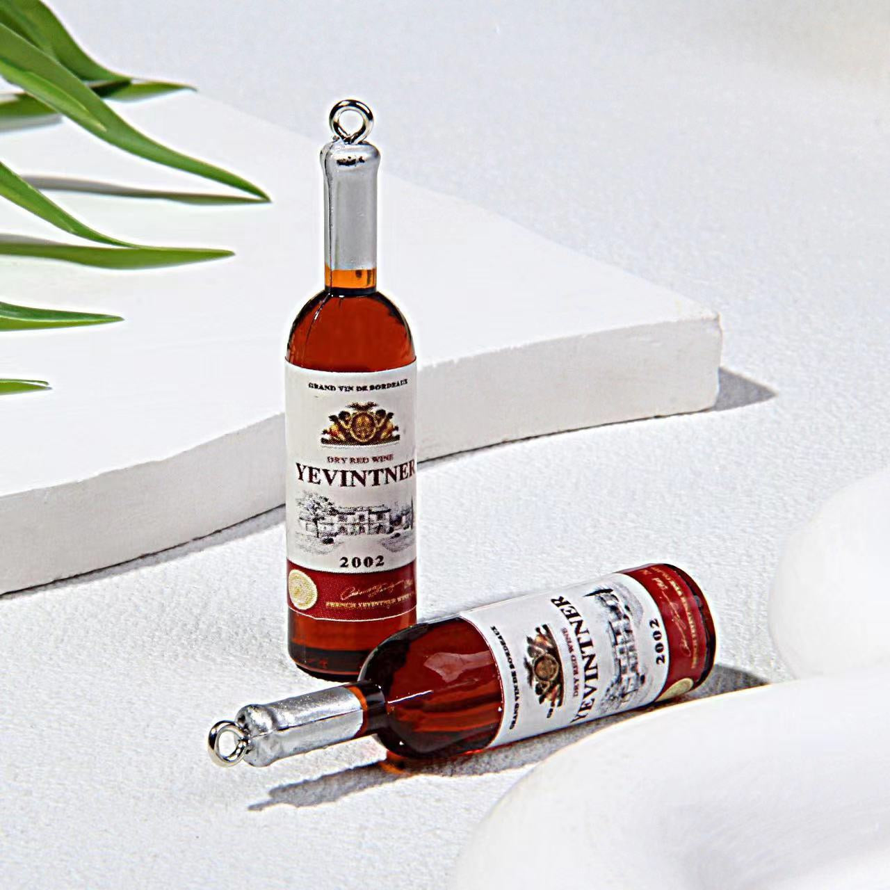FS5081-Random Mixed 12×52mm Creative Wine Bottle Resin Charms