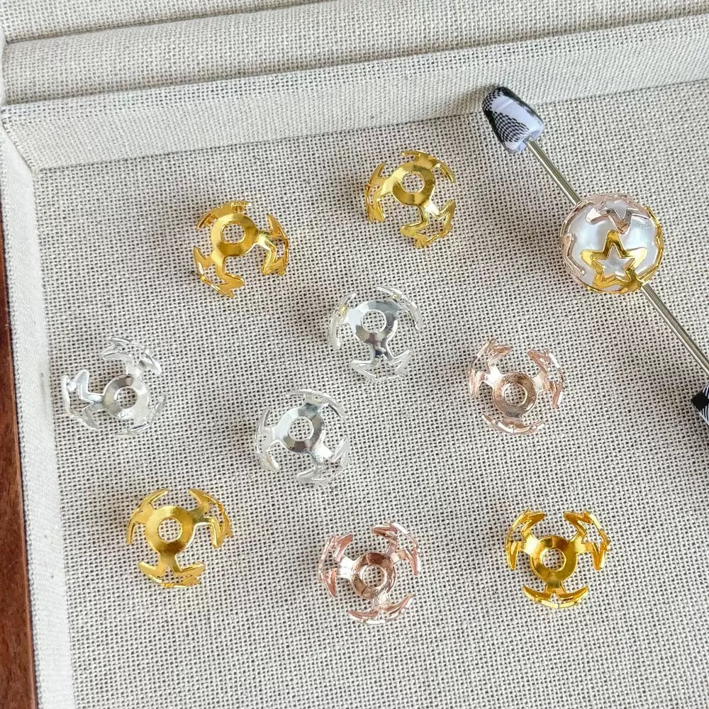 FS6687-Stat Flower Metal Spacer Beads Zoe's DIY Shop