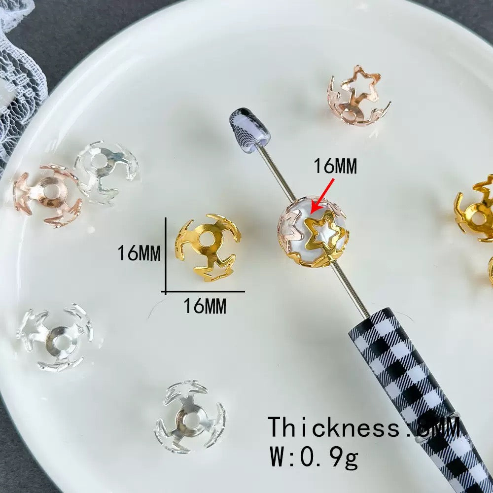 FS6687-Stat Flower Metal Spacer Beads Zoe's DIY Shop