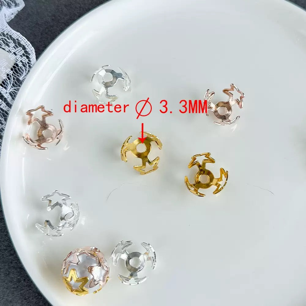 FS6687-Stat Flower Metal Spacer Beads Zoe's DIY Shop