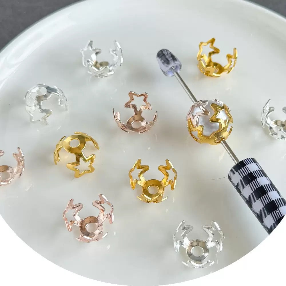 FS6687-Stat Flower Metal Spacer Beads Zoe's DIY Shop