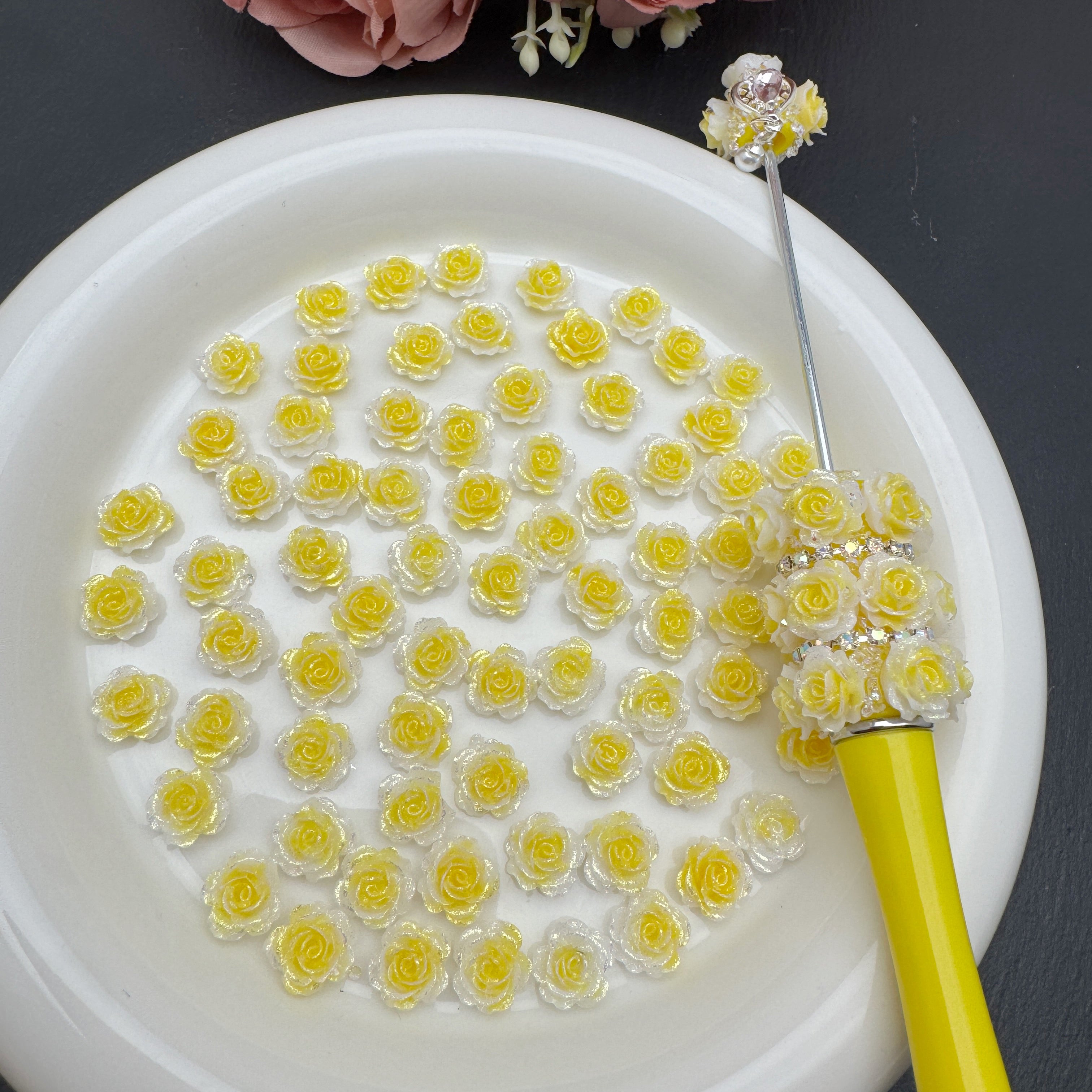 FS5044-10mm Soft Glowing Nail Charms For Making Fancy Beads Or Fancy Beadable Pens