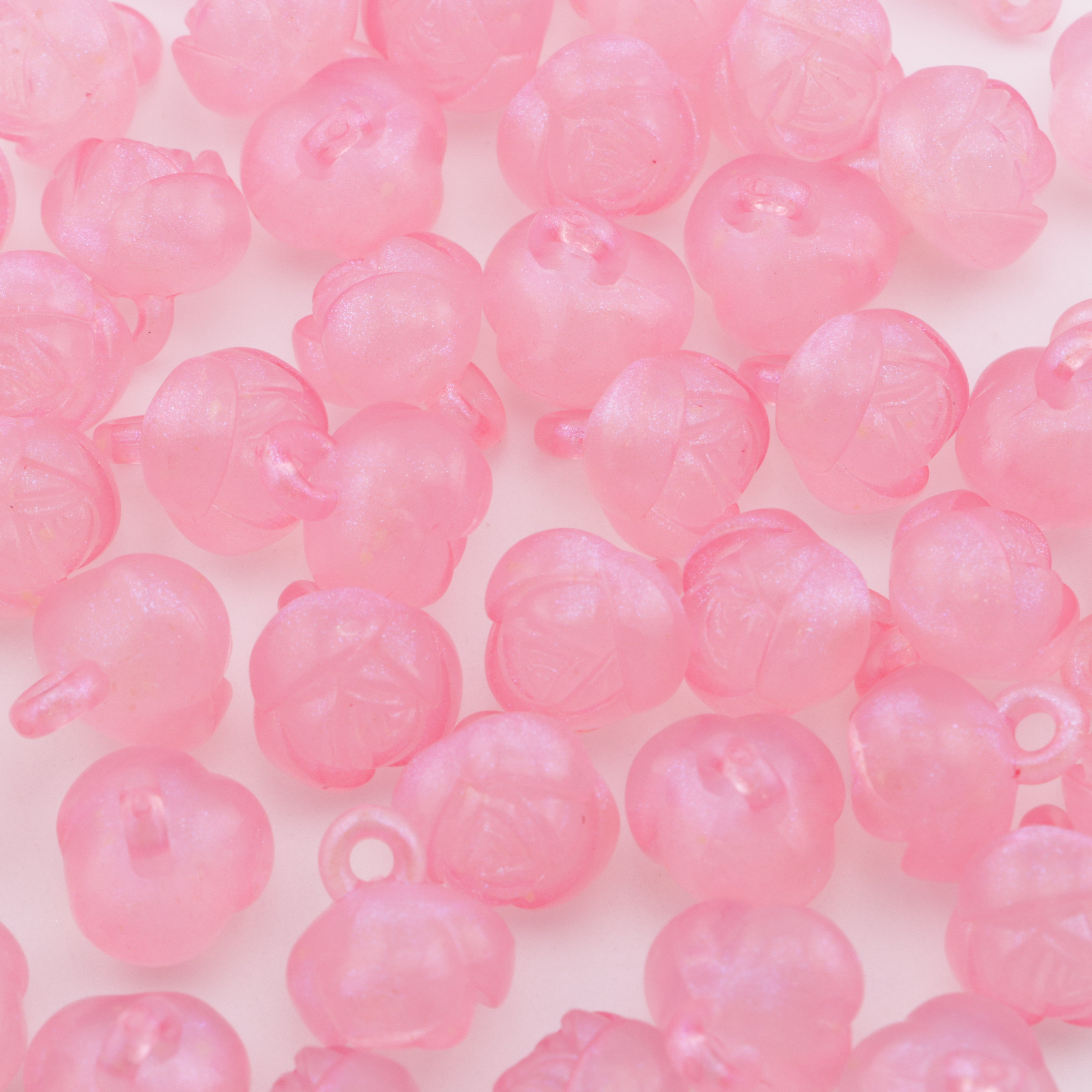 FS4106- 14mm Glowing Rose Beads Charms, Glowing And Sparkling Rose Car Hanging Pendant Beads