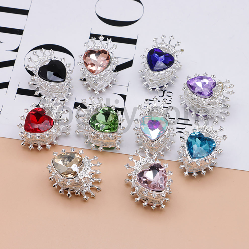 FS4843-Heart Crown Diamond Beads Fit For Beadable Pens