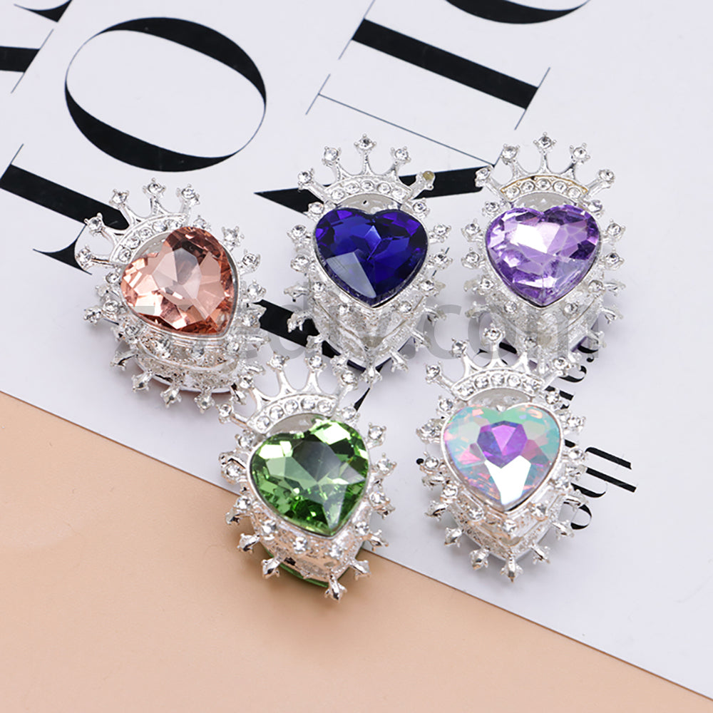 FS4843-Heart Crown Diamond Beads Fit For Beadable Pens
