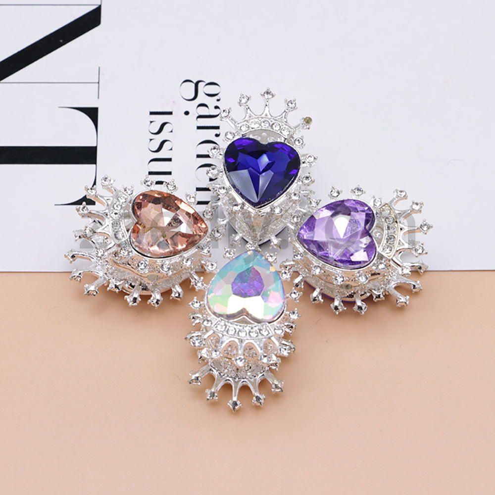 FS4843-Heart Crown Diamond Beads Fit For Beadable Pens
