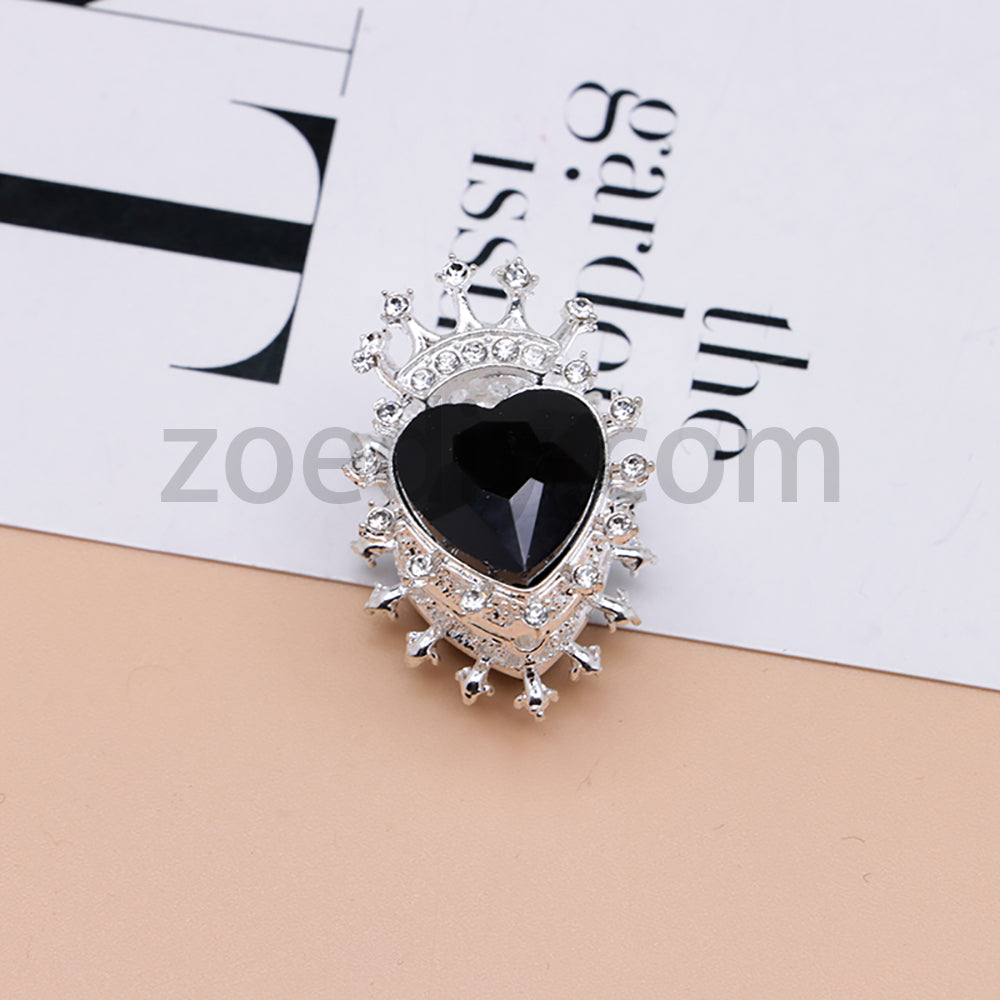 FS4843-Heart Crown Diamond Beads Fit For Beadable Pens