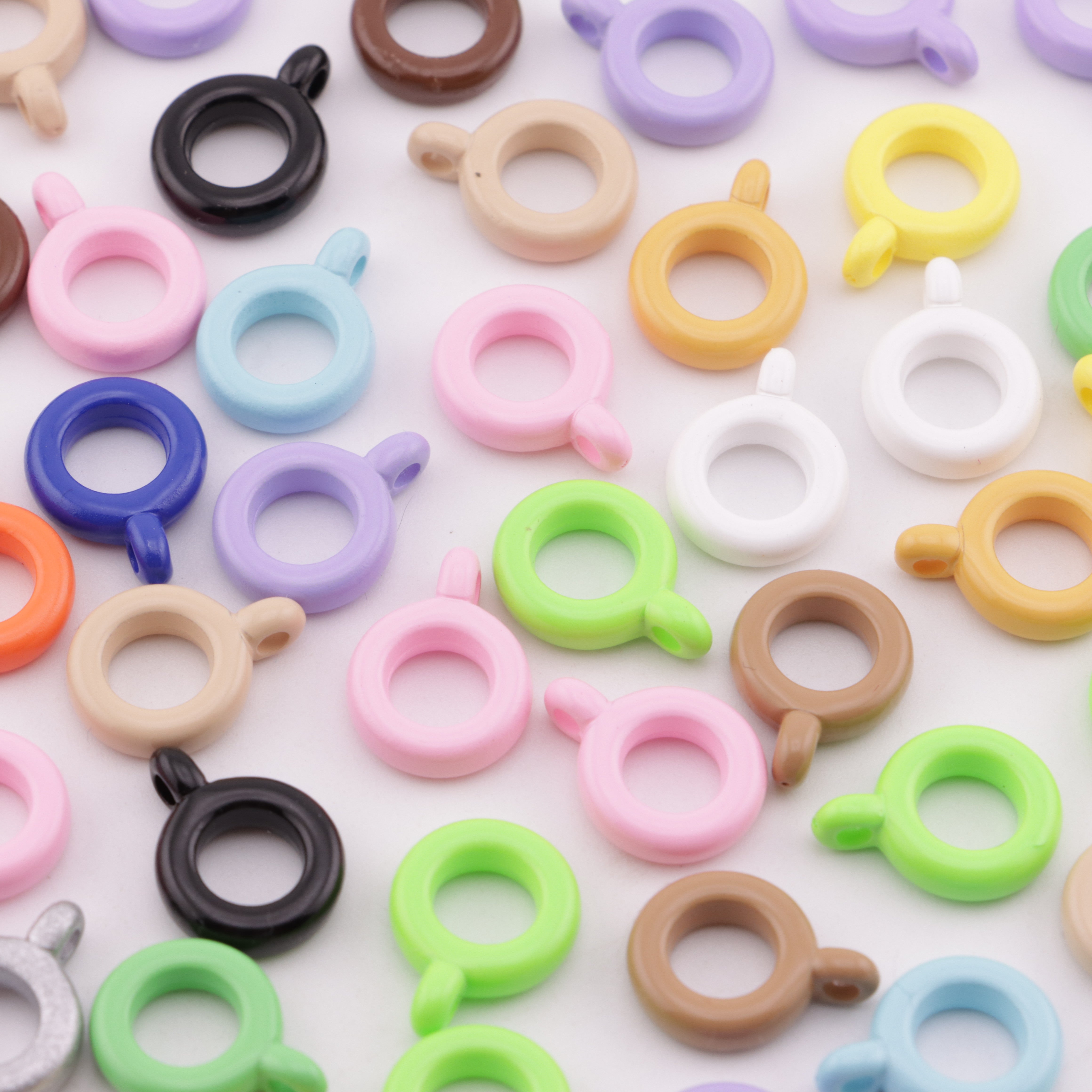 FS5813- 10mm Baked Enamel Hanging Hole Spacer, Baked Enamel Hanging Hole Spacer Beads