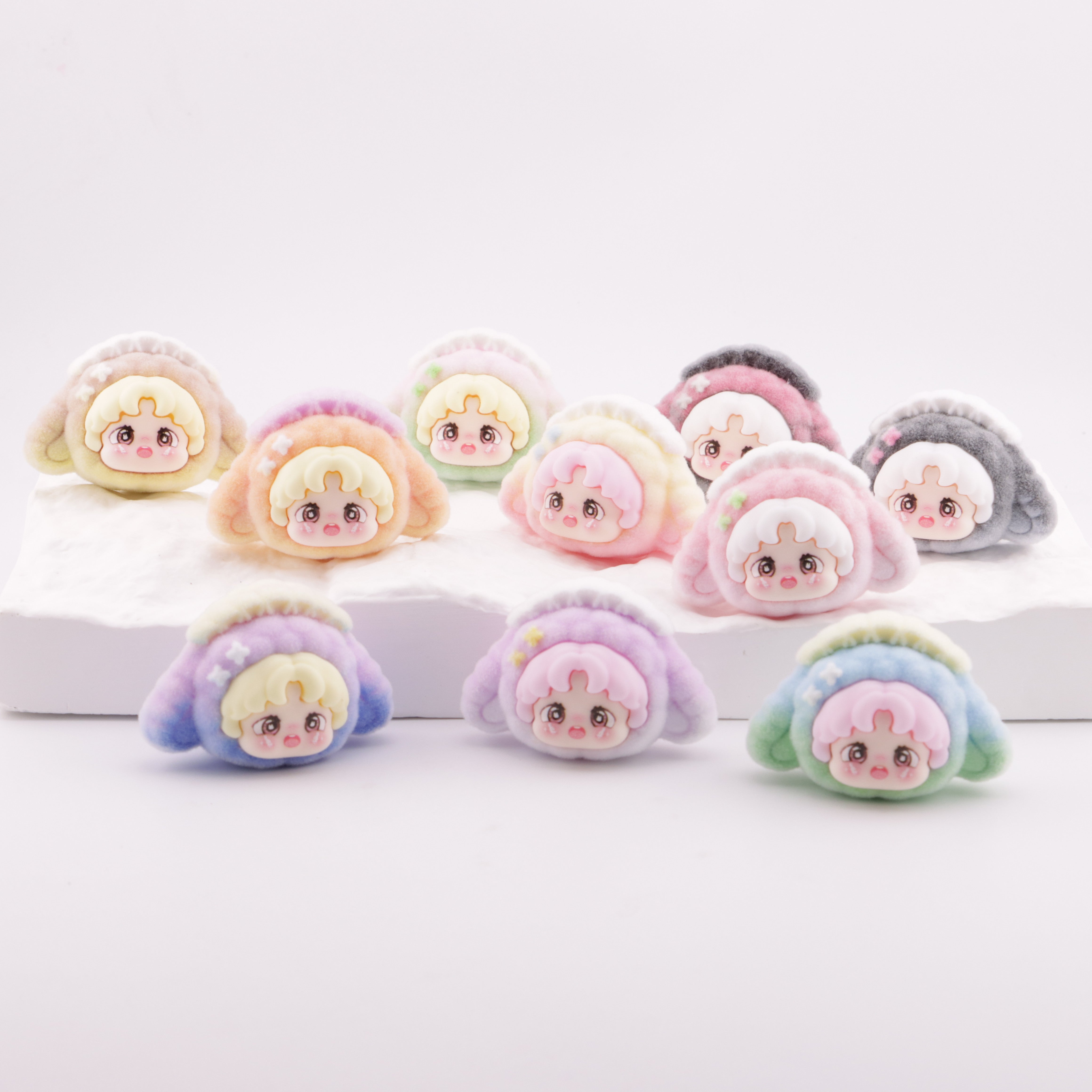 FS5593- Handicraft of Short - haired Dwarf Lop Rabbit "Little憨" Ornament