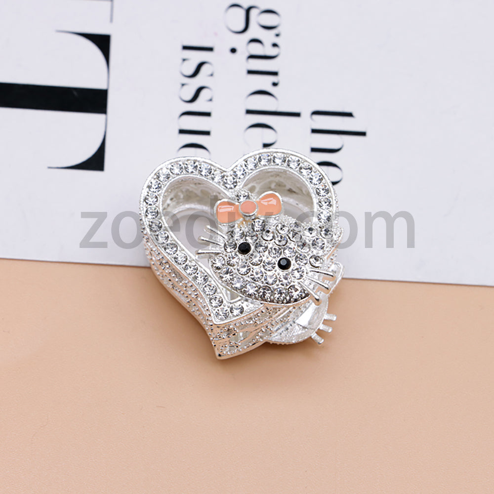 FS4164-HK Heart Alloy Beads Fit For Beadable Pens