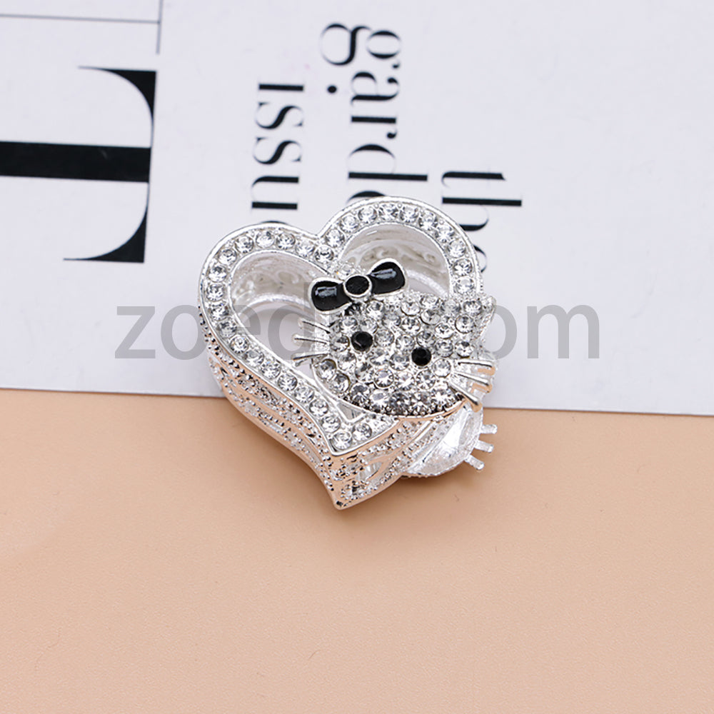 FS4164-HK Heart Alloy Beads Fit For Beadable Pens