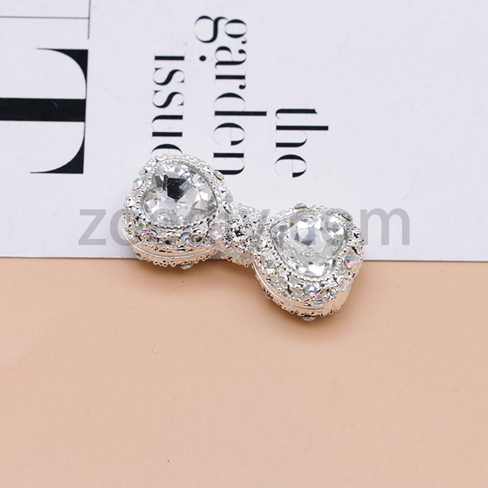 FS4842-Double Heart Bows Beads Fit For Beadable Pens