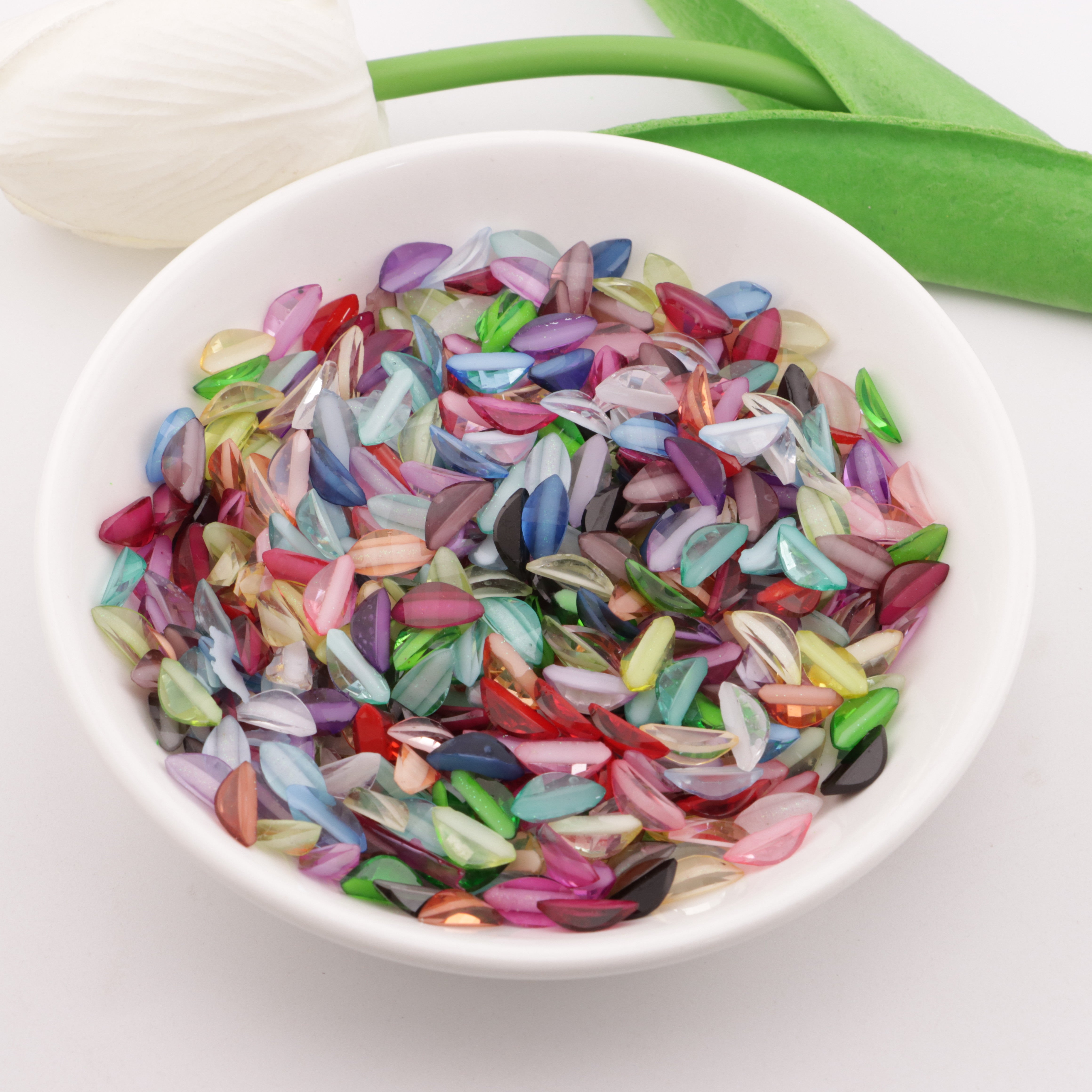 FS1354-5*10mm Mixed Color Flower Petal For Making Fancy Bead Or Fancy Pen