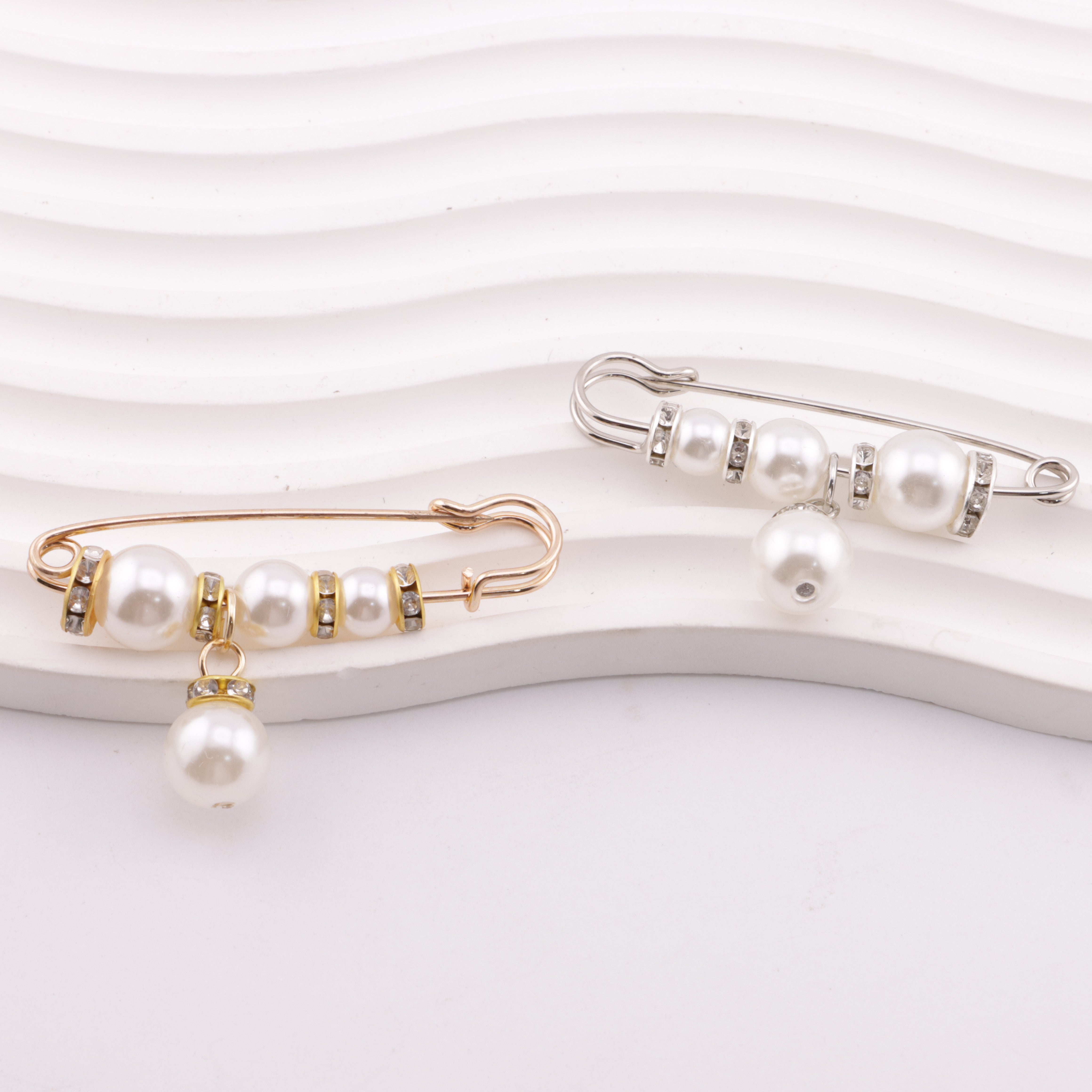 FS5999- 5.8cm Pearl + Spacer Pin With Pearl Pendant Pearl + Spacer Pin With Pearl Pendant