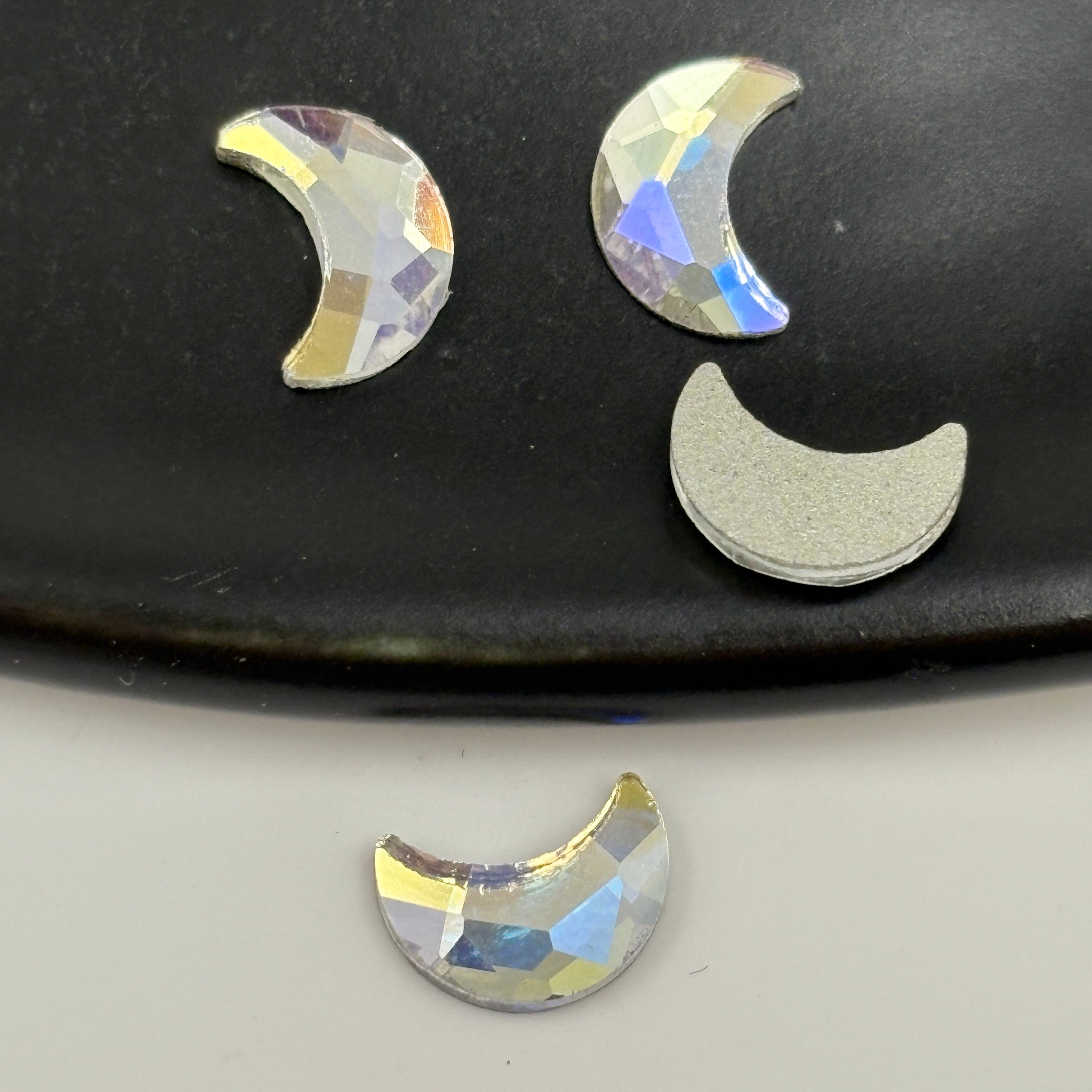 FS5420- 5*8mm Moon Crystal Diamonds Nail Art Stickers