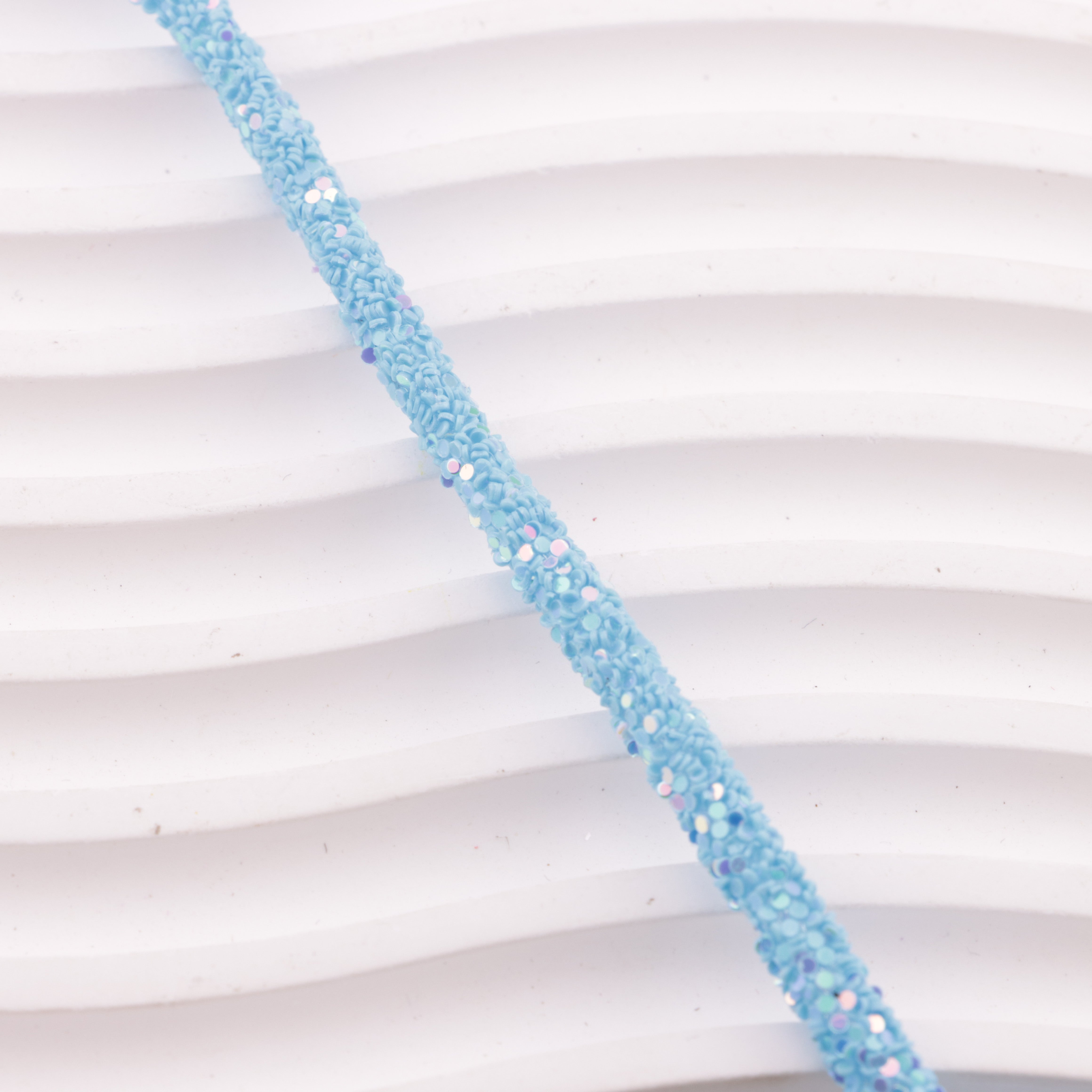 FS6014- About 5mm Round Glitter Flake Rope Round Glitter Flake Rope