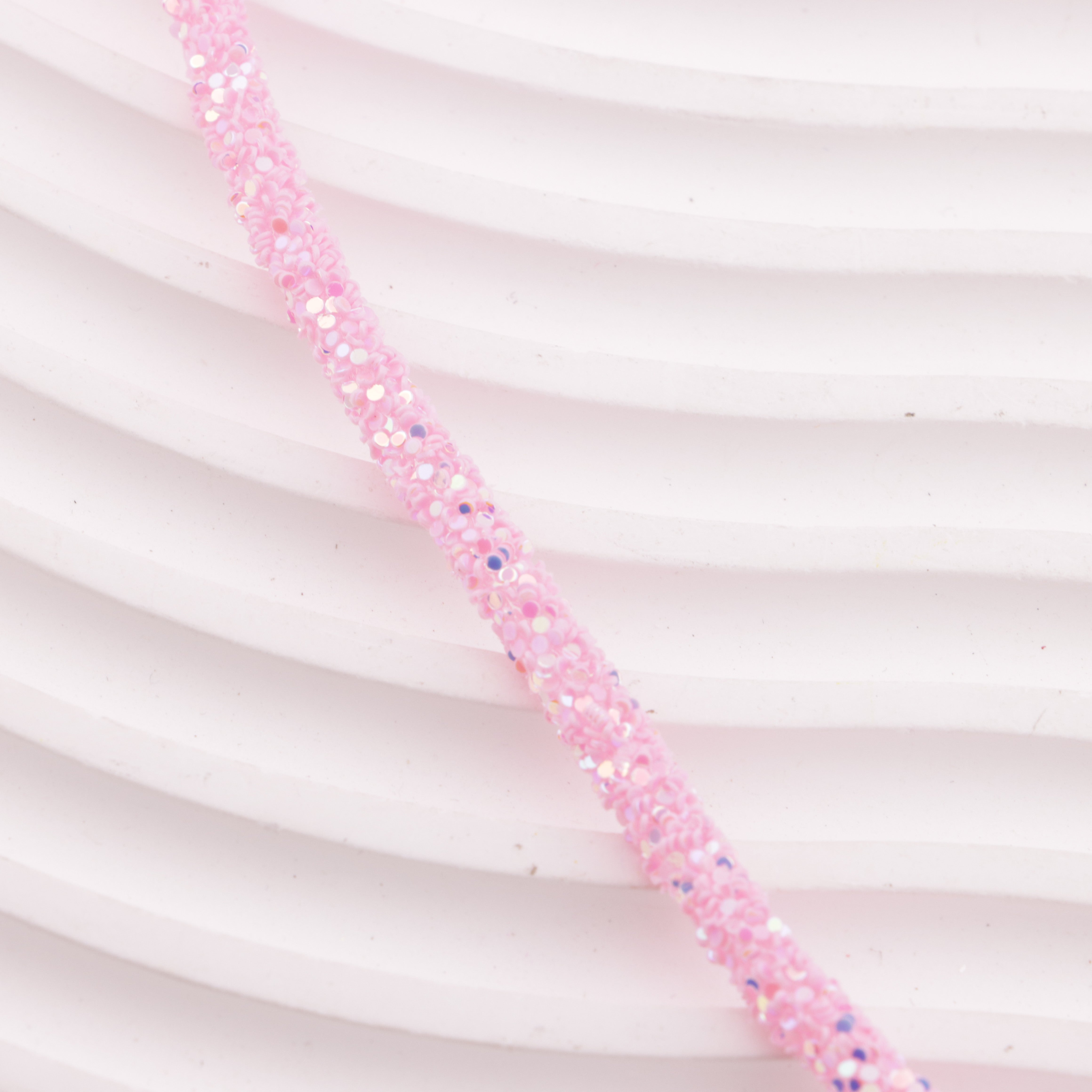 FS6014- About 5mm Round Glitter Flake Rope Round Glitter Flake Rope