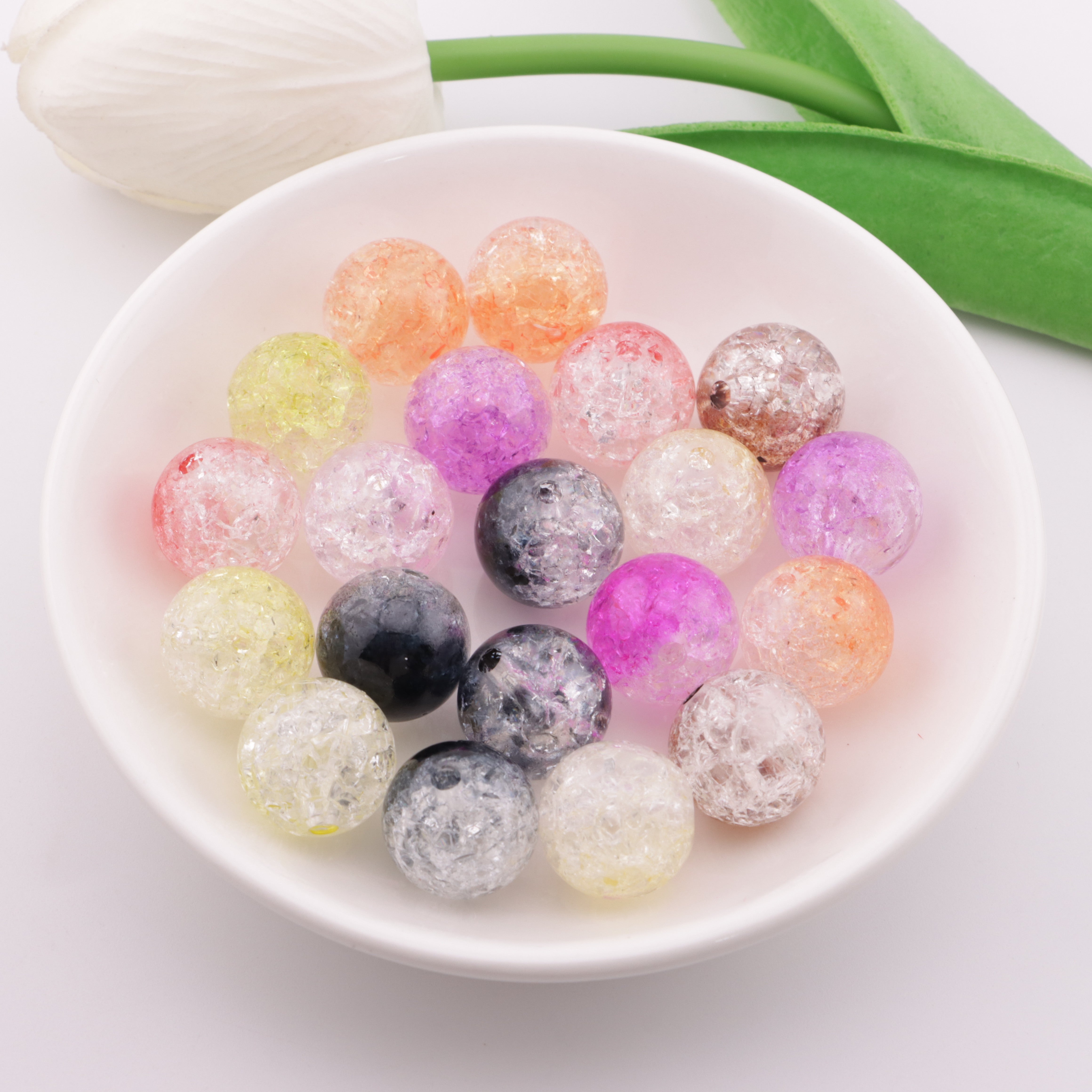 FS5792- 16mm Ice-Cracked Beads Fit For Pen Zoe's DIY Shop