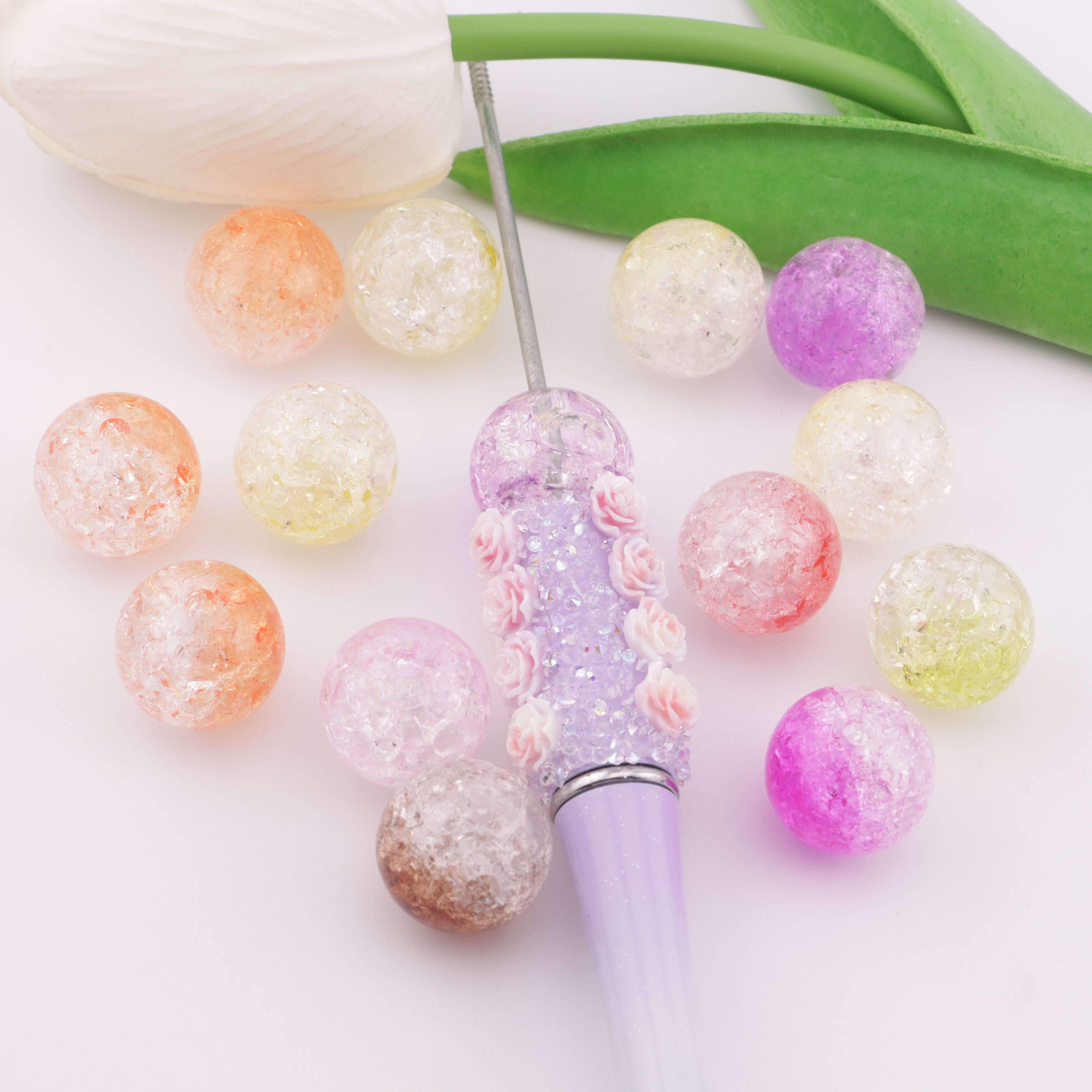 FS5792- 16mm Ice-Cracked Beads Fit For Pen Zoe's DIY Shop