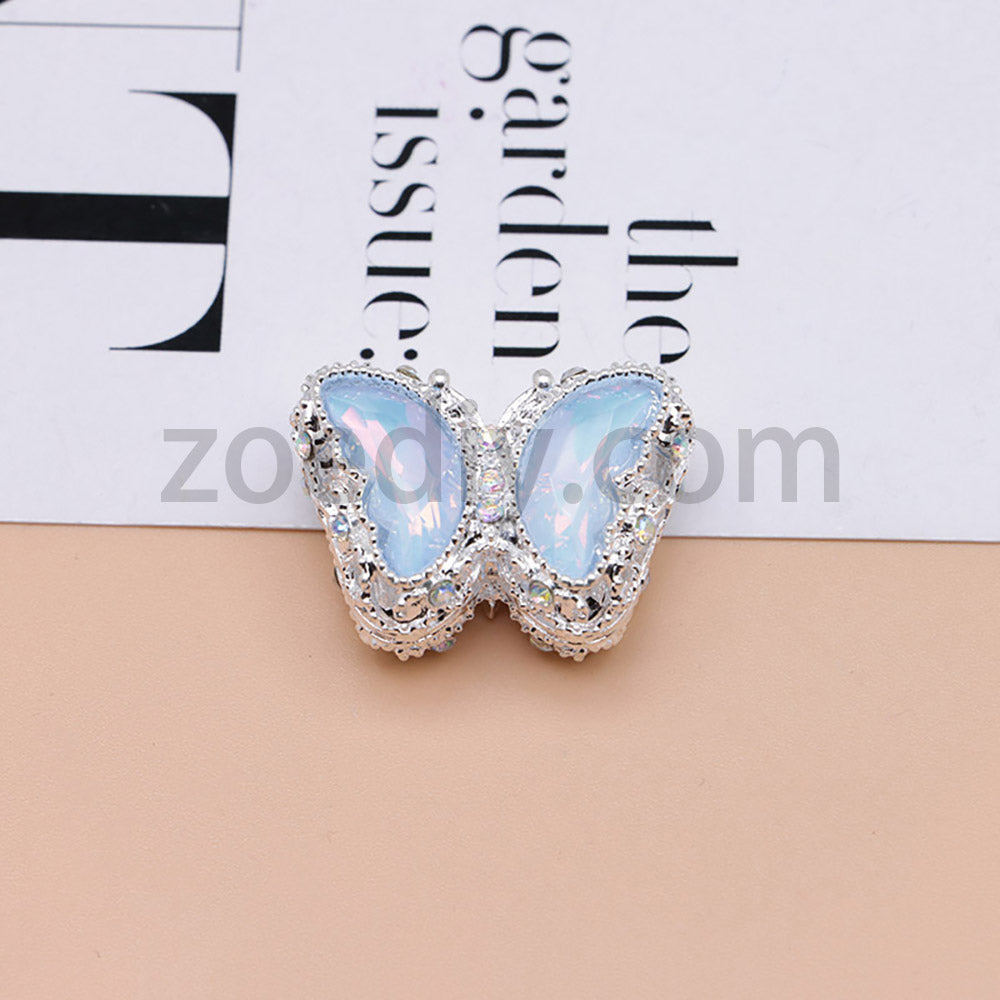 FS0359- 30mm 혼합 색상 UV 도금 다이아몬드 합금 버터플라이 펜에 적합