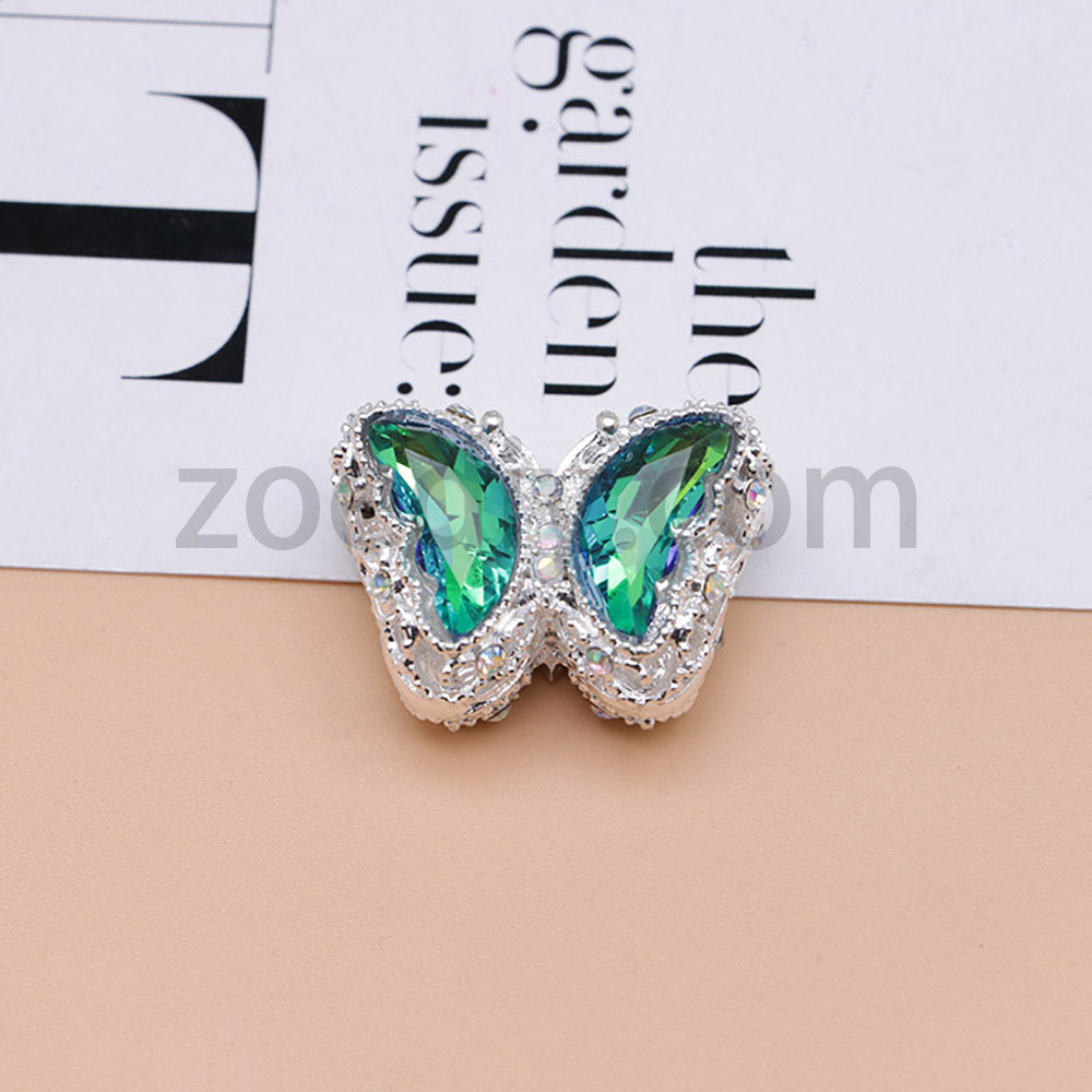 FS0359- 30mm 혼합 색상 UV 도금 다이아몬드 합금 버터플라이 펜에 적합