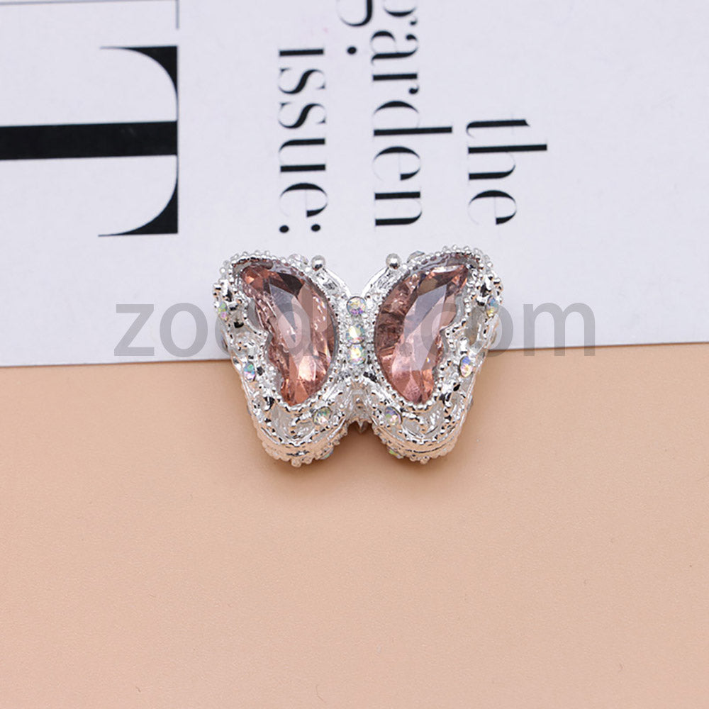 FS0359- 30mm 혼합 색상 UV 도금 다이아몬드 합금 버터플라이 펜에 적합