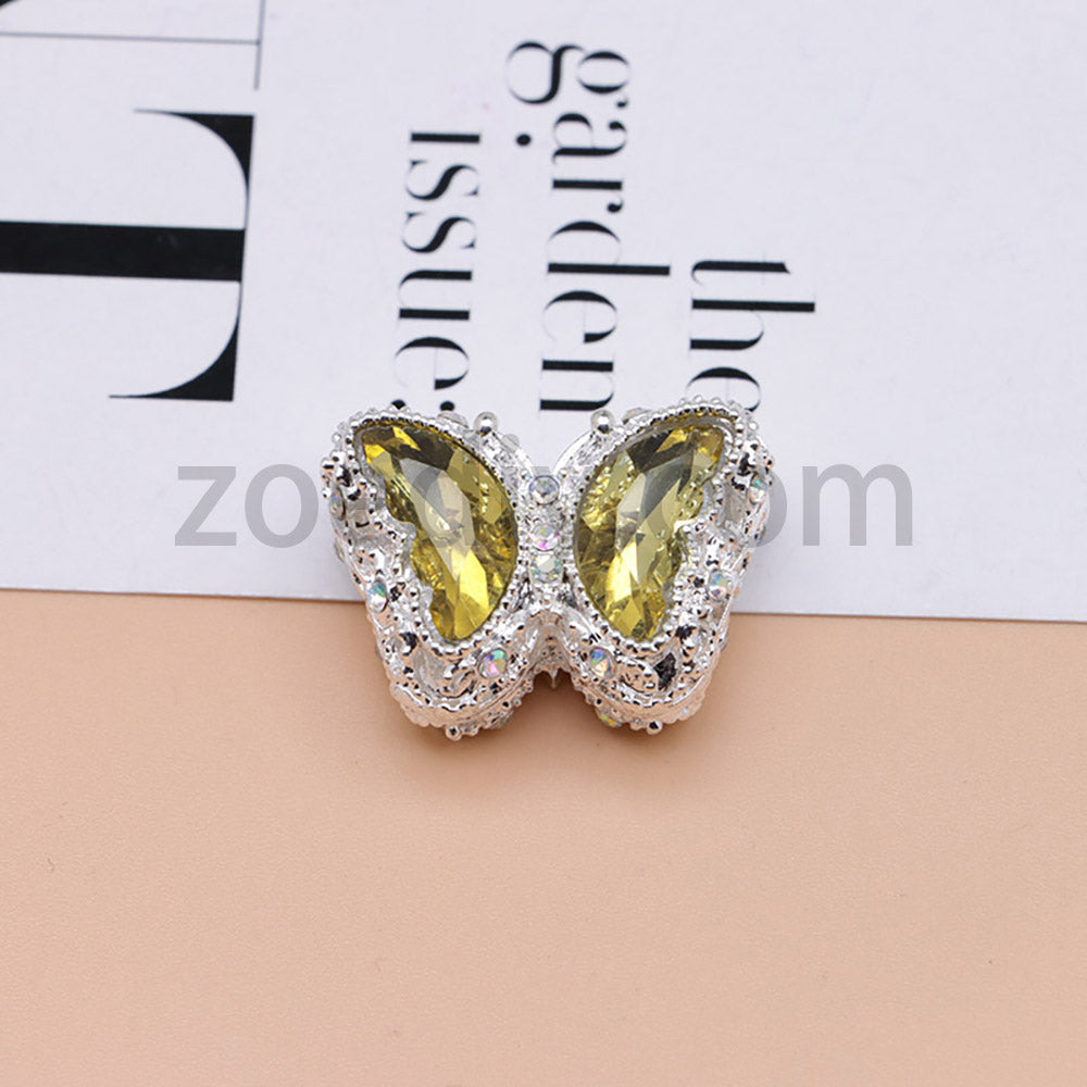 FS0359- 30mm 혼합 색상 UV 도금 다이아몬드 합금 버터플라이 펜에 적합