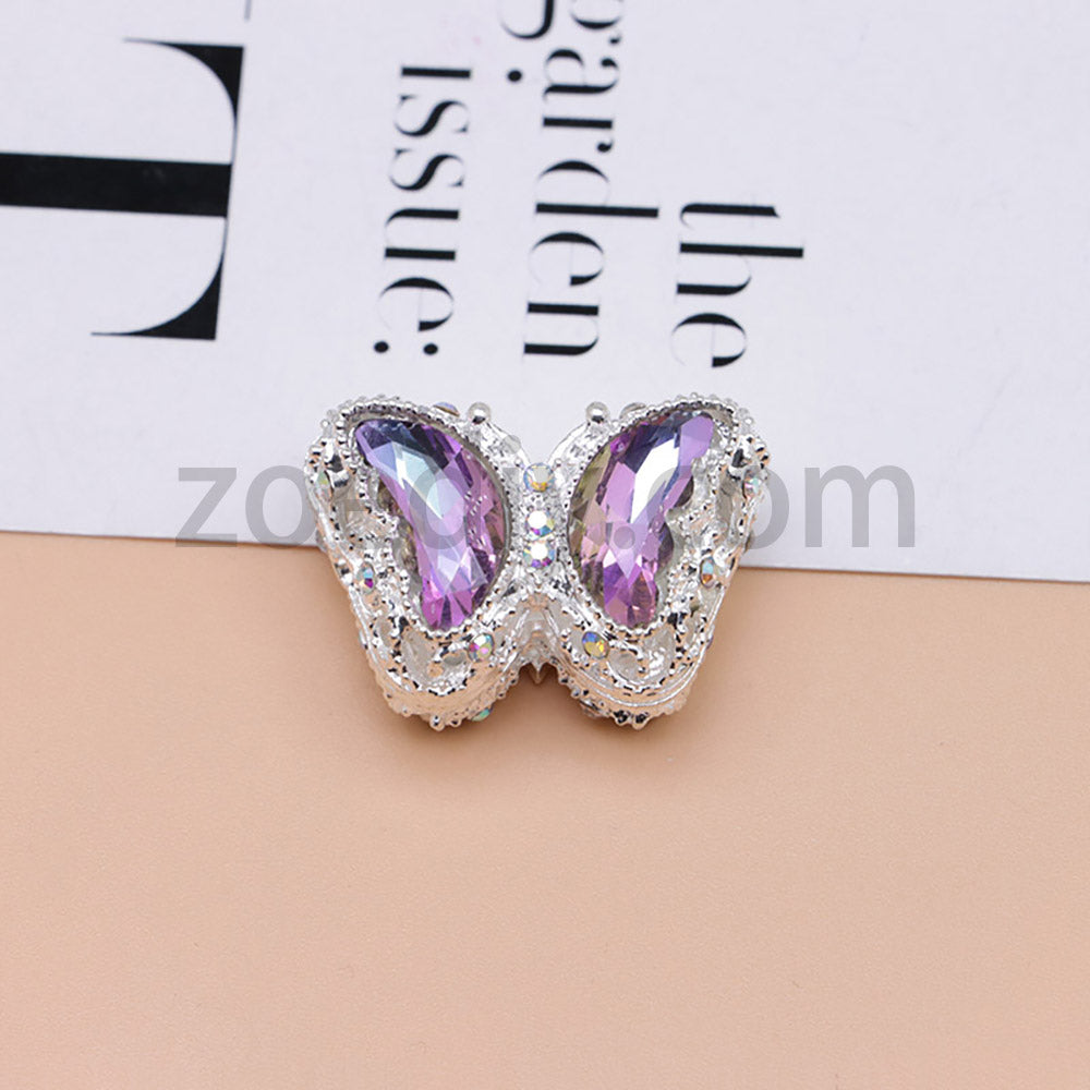 FS0359- 30mm 혼합 색상 UV 도금 다이아몬드 합금 버터플라이 펜에 적합