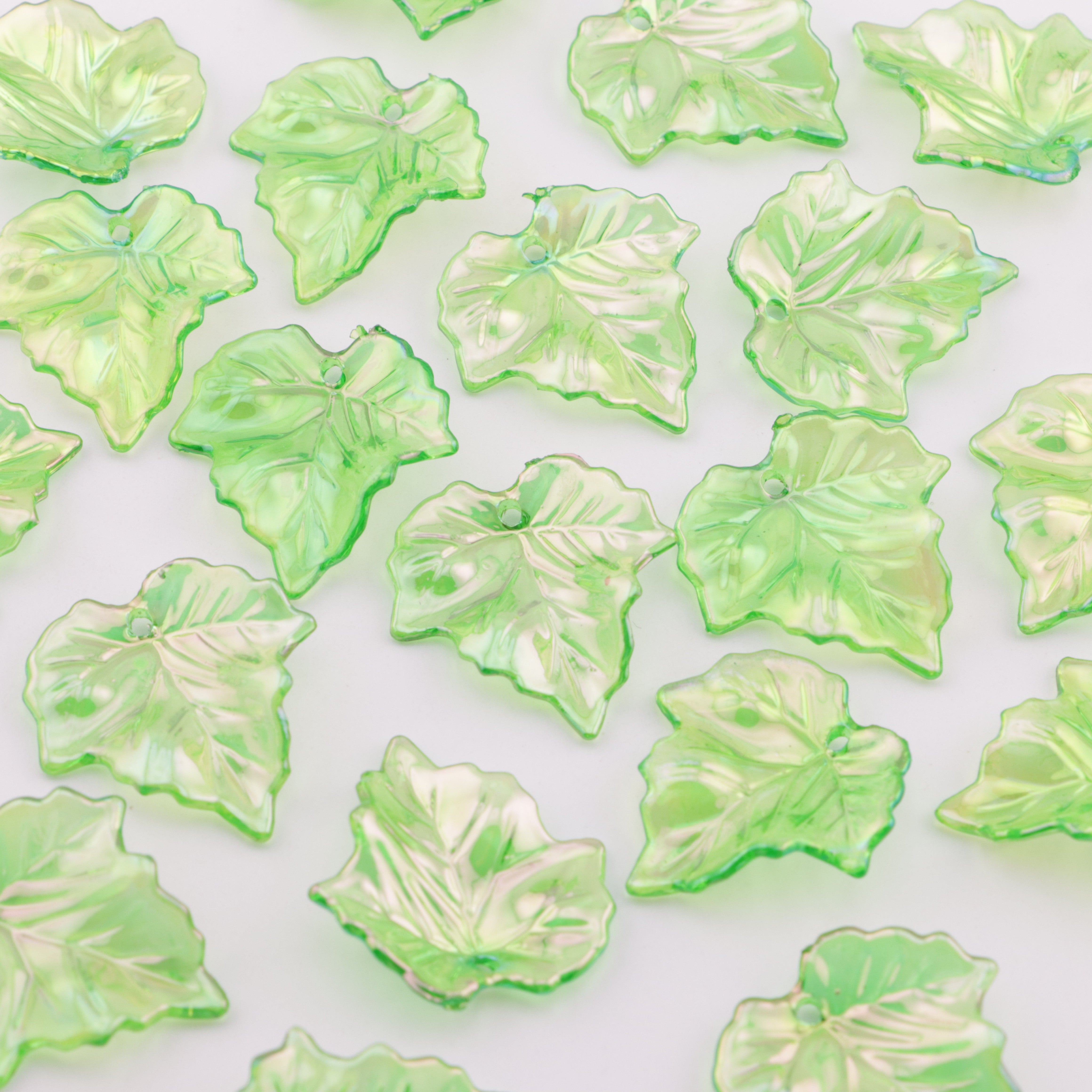 FS6040- Electroplated Maple Leaf Acrylic With Holes Zoe's DIY Shop