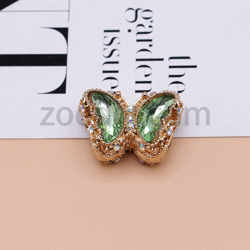 FS0359- 30mm 혼합 색상 UV 도금 다이아몬드 합금 버터플라이 펜에 적합