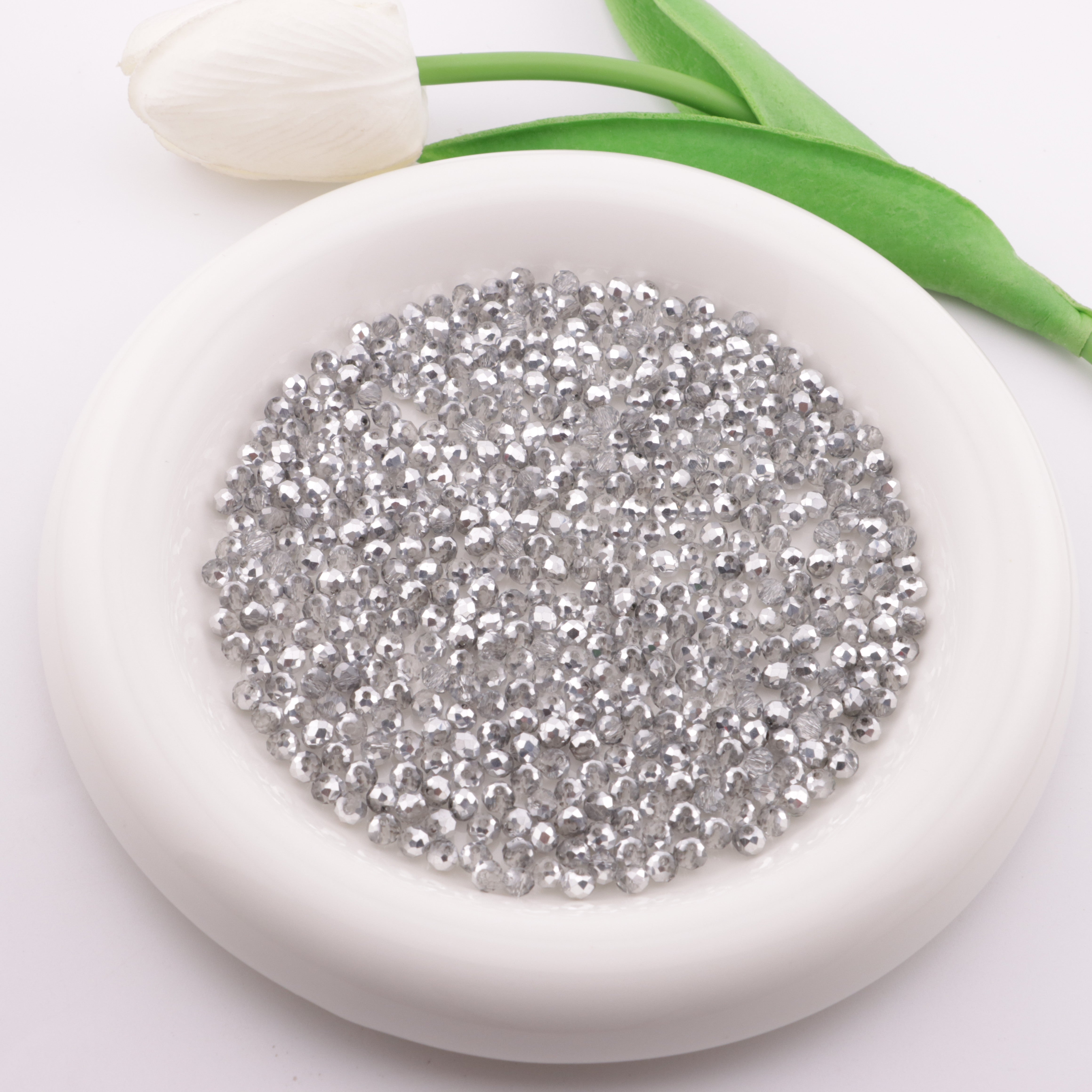 FS6054- Approximately 4mm Crystal Glass Beads AB