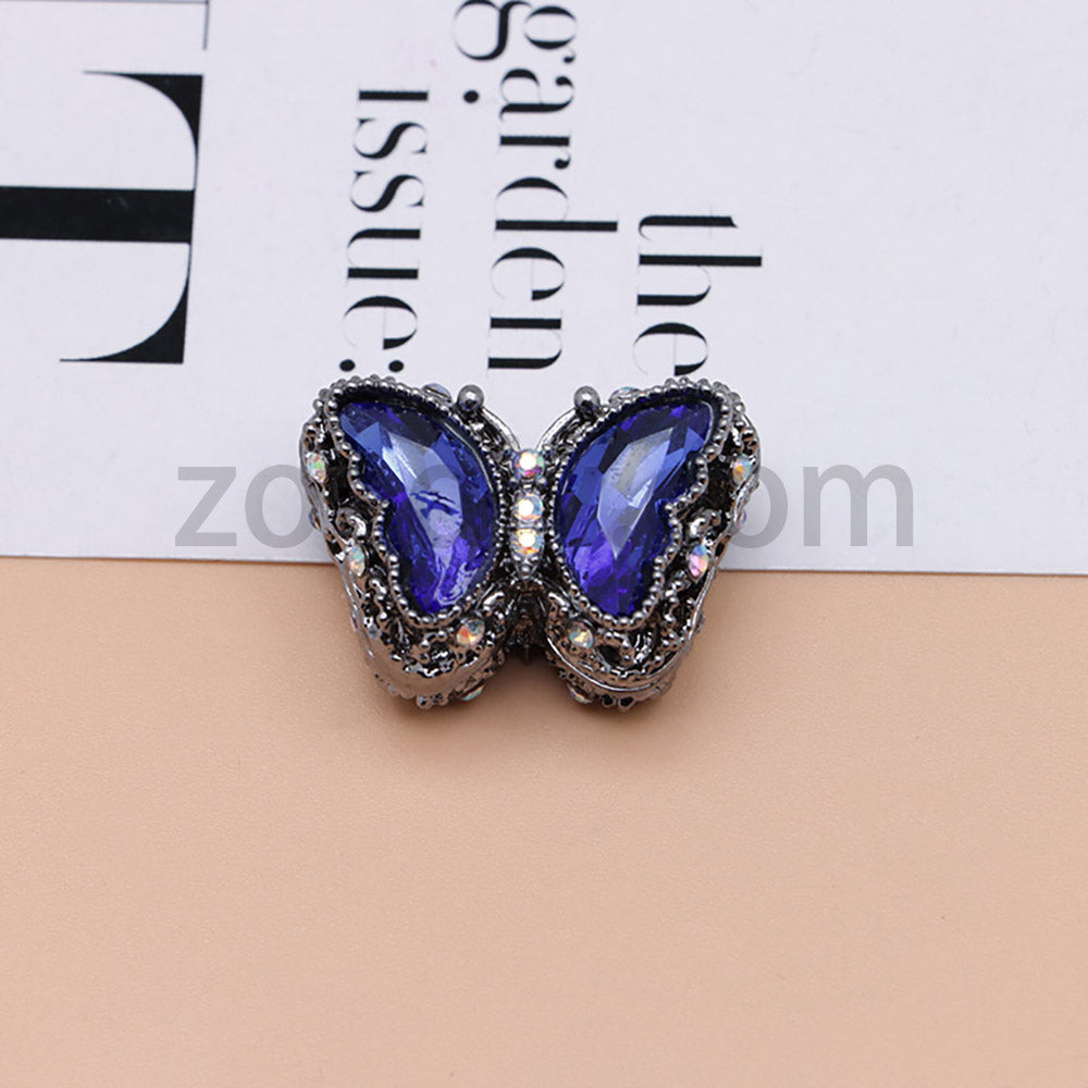 FS0359- 30mm 혼합 색상 UV 도금 다이아몬드 합금 버터플라이 펜에 적합