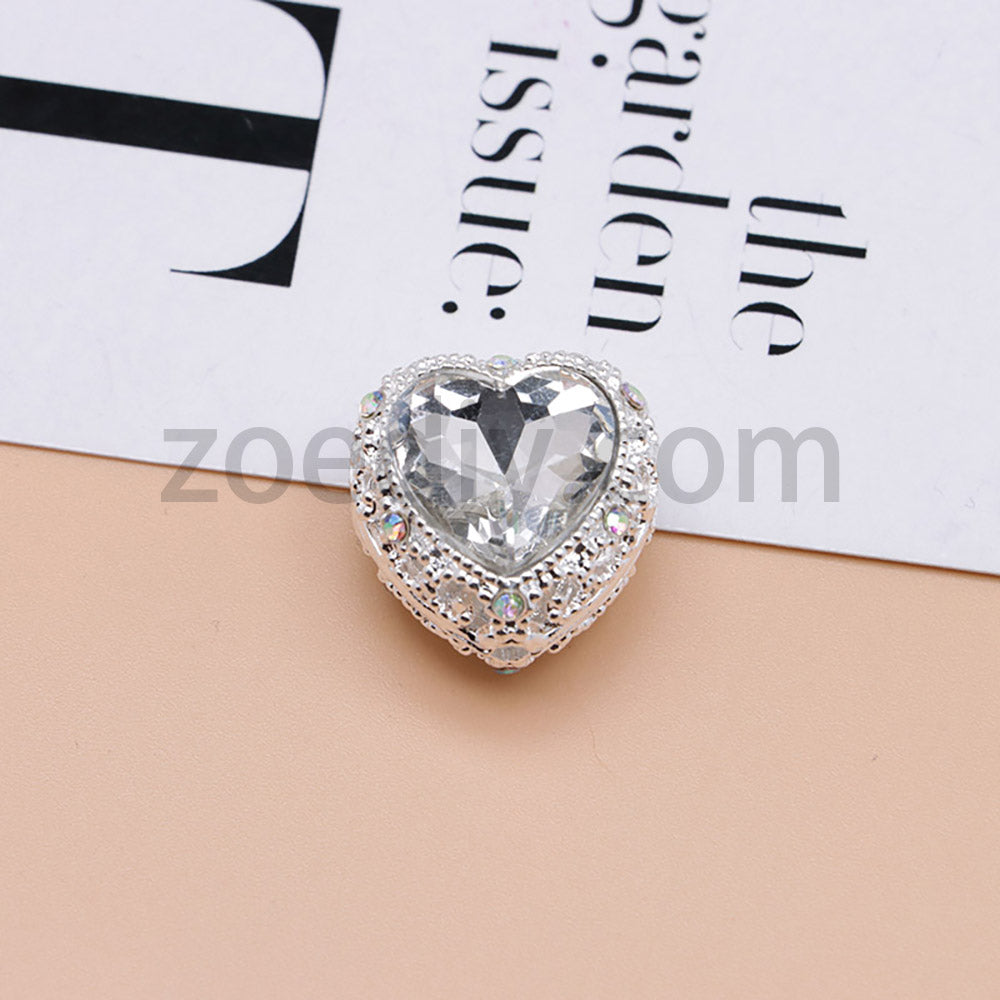 FS4845-Hollowed Heart Diamond Beads Fit For Beadable Pens