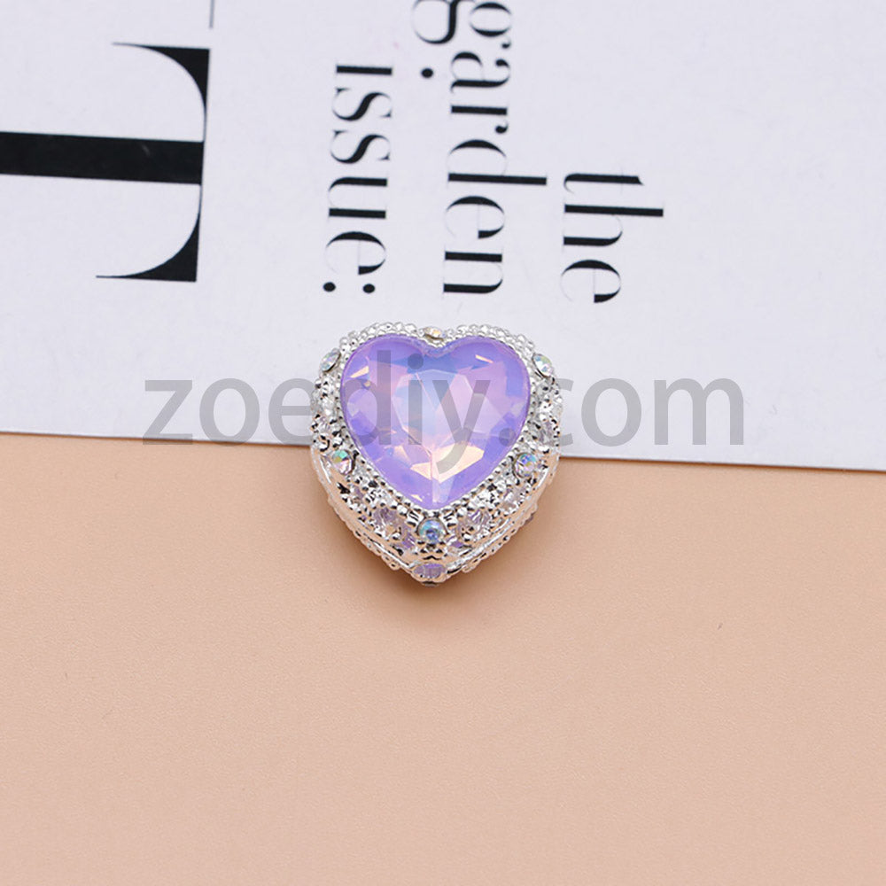 FS4845-Hollowed Heart Diamond Beads Fit For Beadable Pens