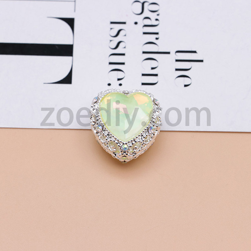 FS4845-Hollowed Heart Diamond Beads Fit For Beadable Pens