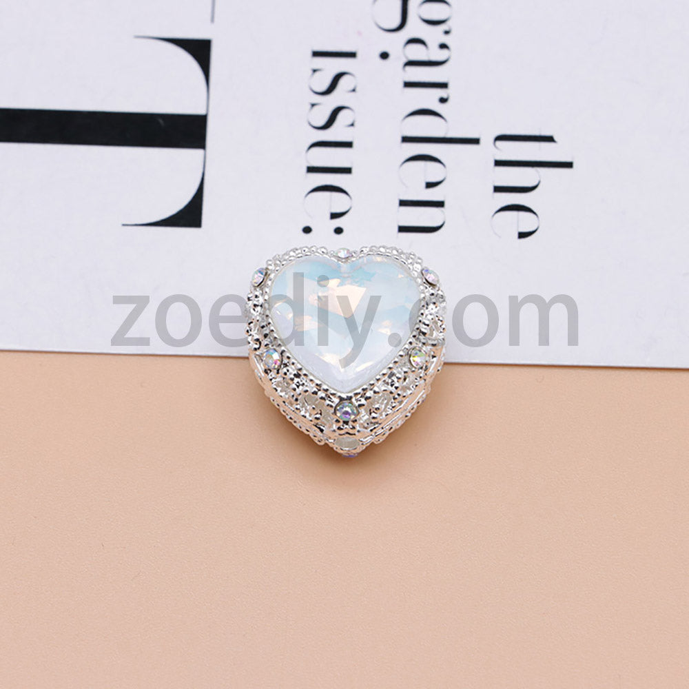 FS4845-Hollowed Heart Diamond Beads Fit For Beadable Pens